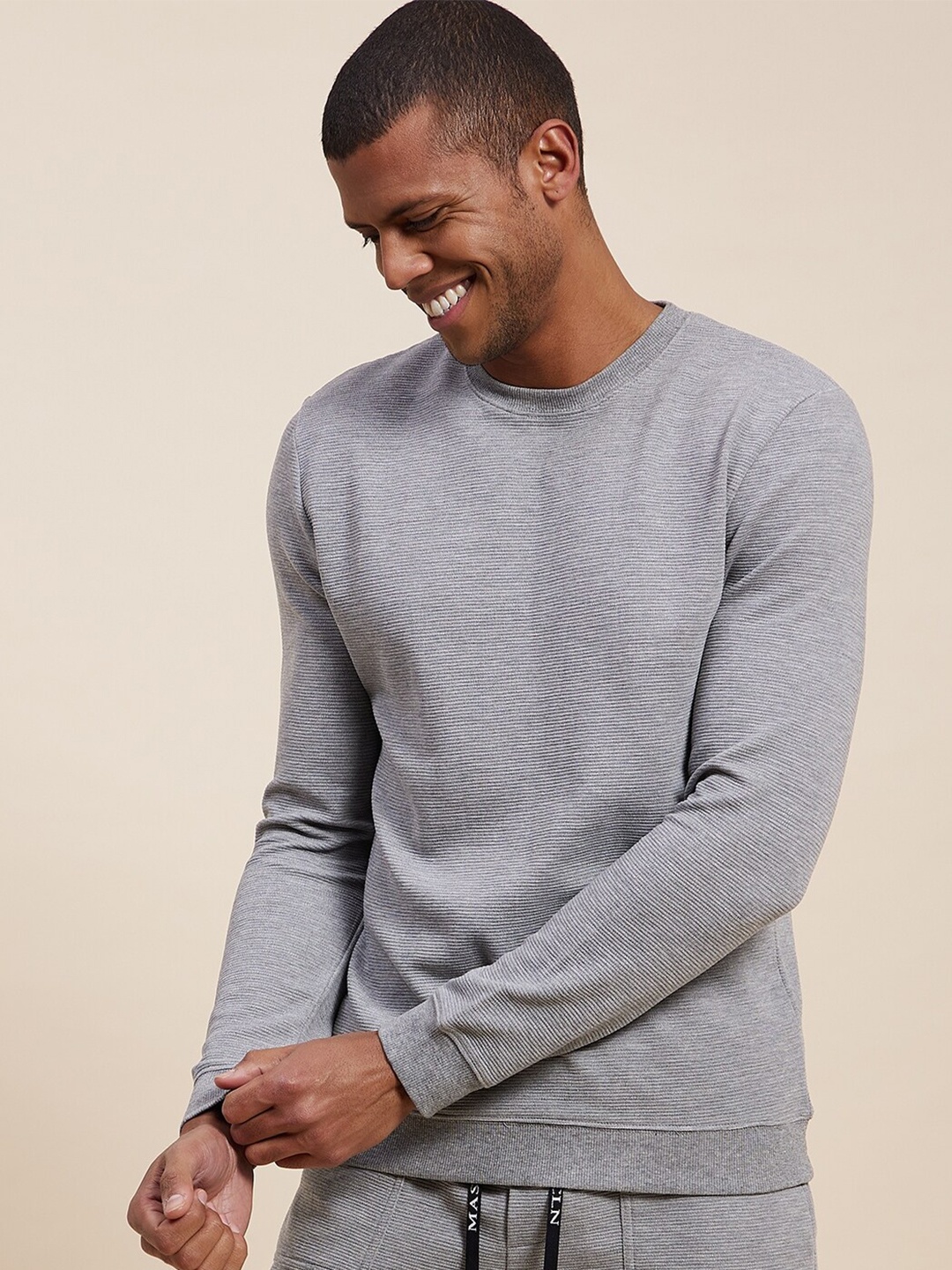 

MASCLN SASSAFRAS Men Grey Sweatshirt