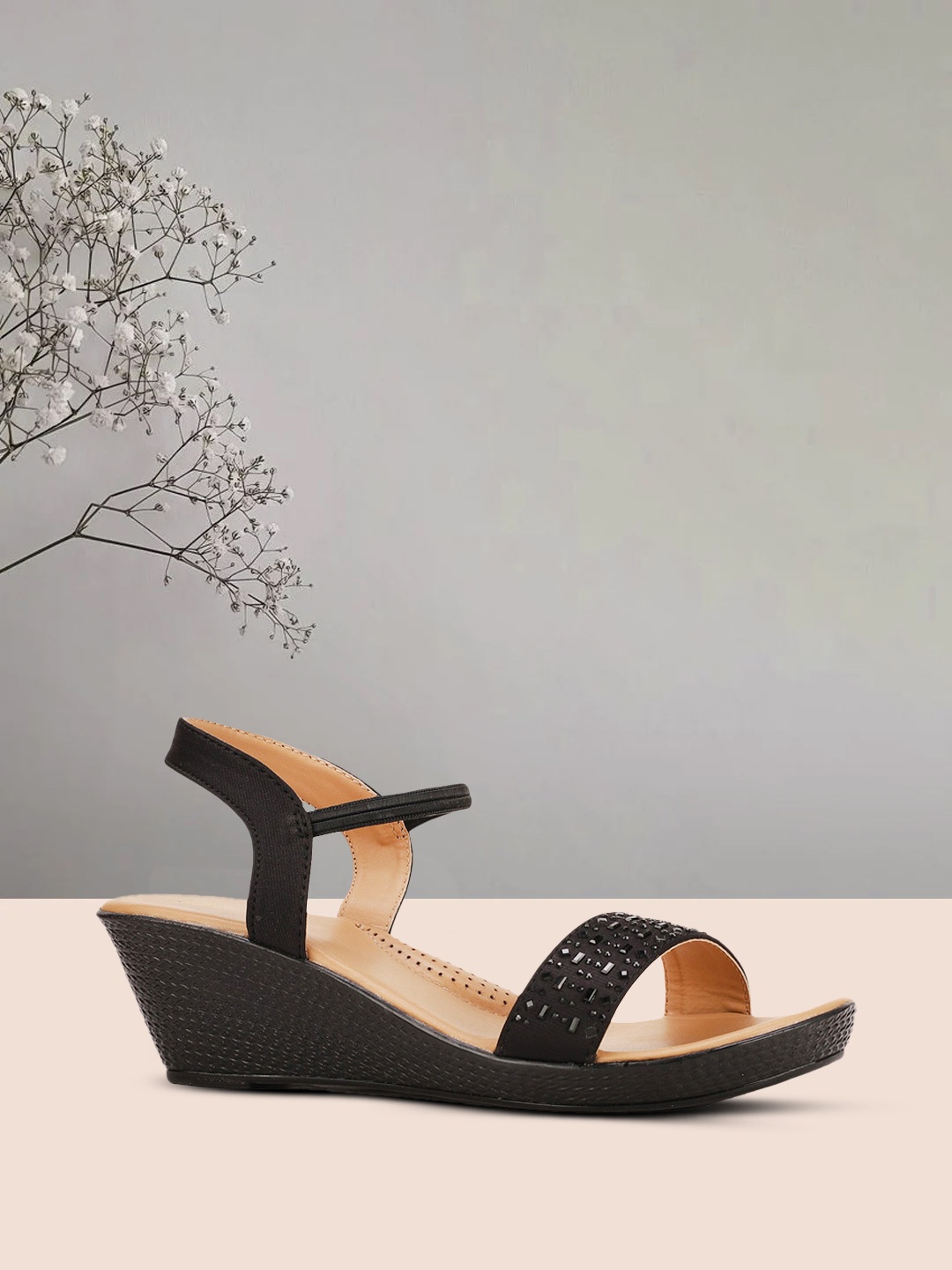 

Bata Black Wedge Sandals