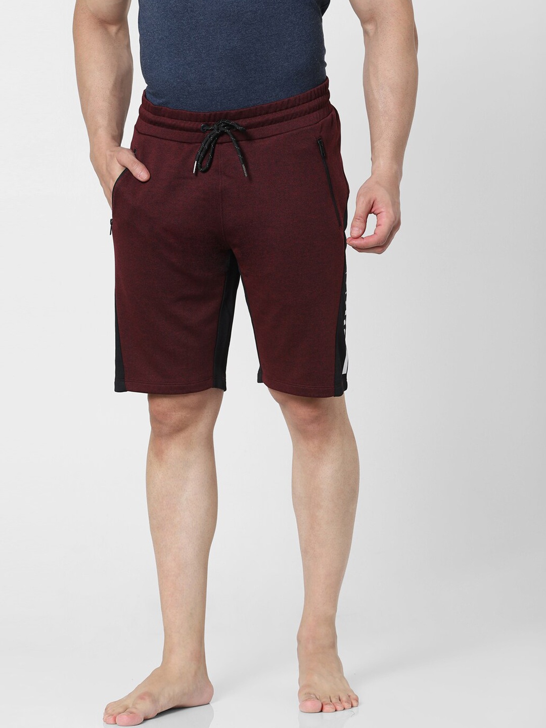 

Jack & Jones Men Maroon Sports Shorts