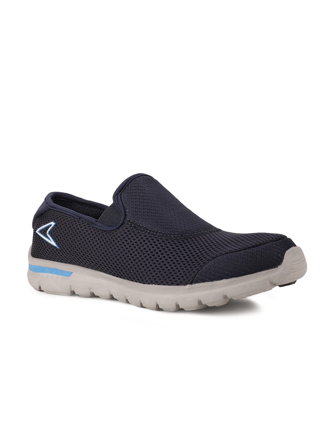 

Power Men Blue Woven Design Slip-On Sneakers