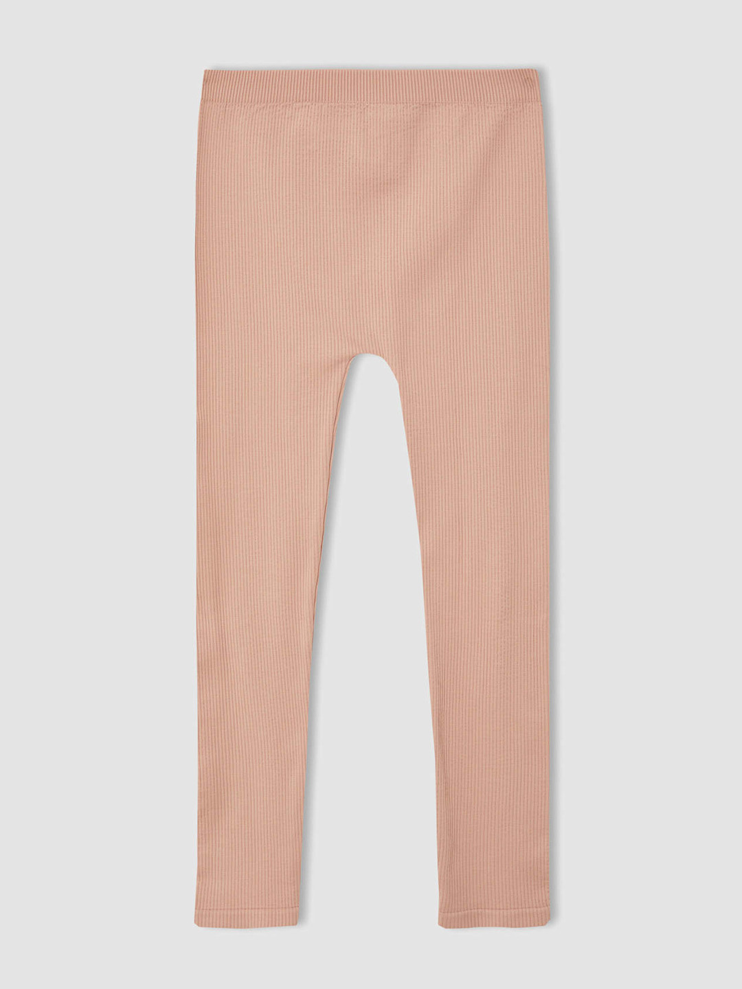 

DeFacto Girls Peach-Coloured Ribbed Ankle Length Leggings