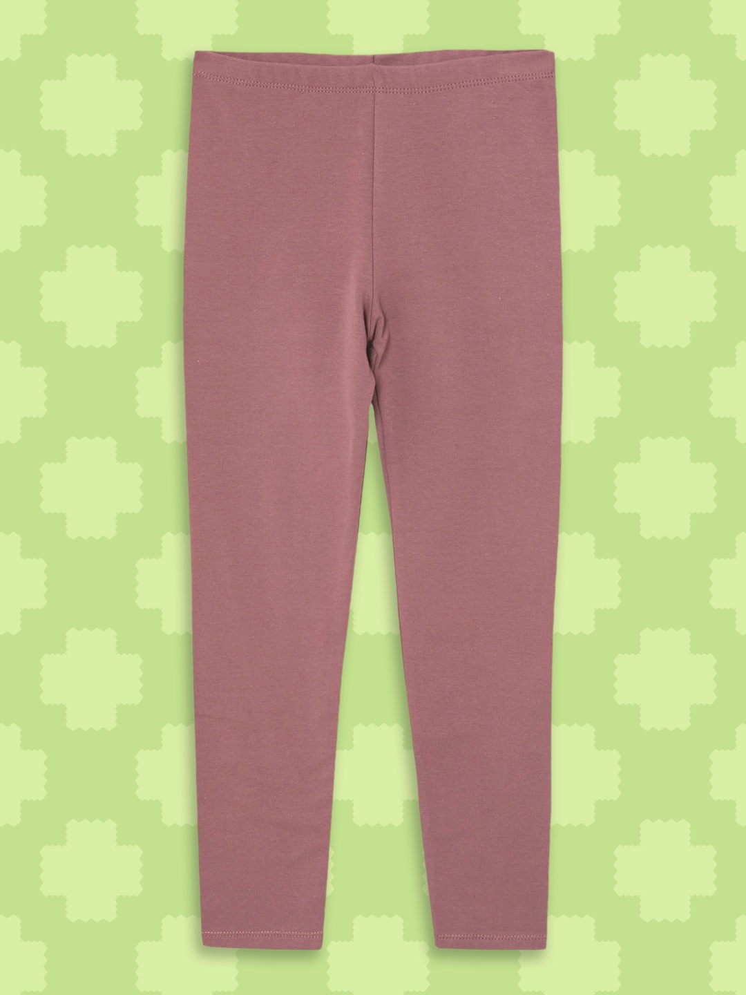 

DeFacto Girls Brick Red Solid High-Rise Ankle Length Leggings