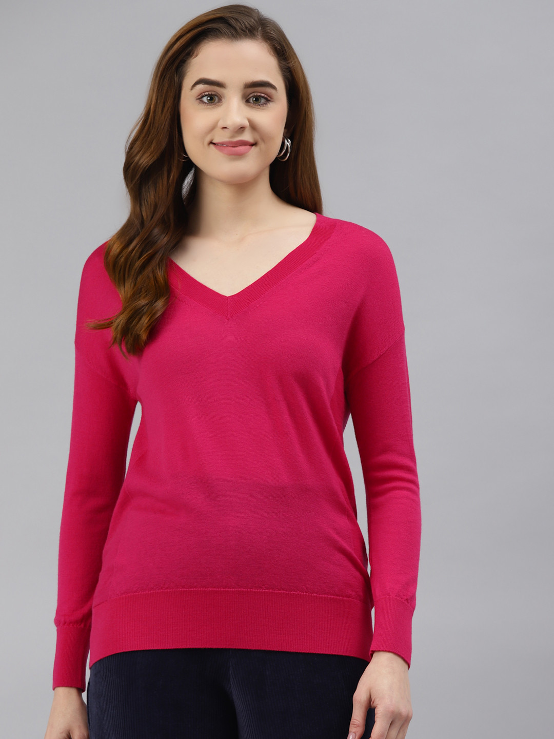 

Marks & Spencer Women Pink Pullover Sweater