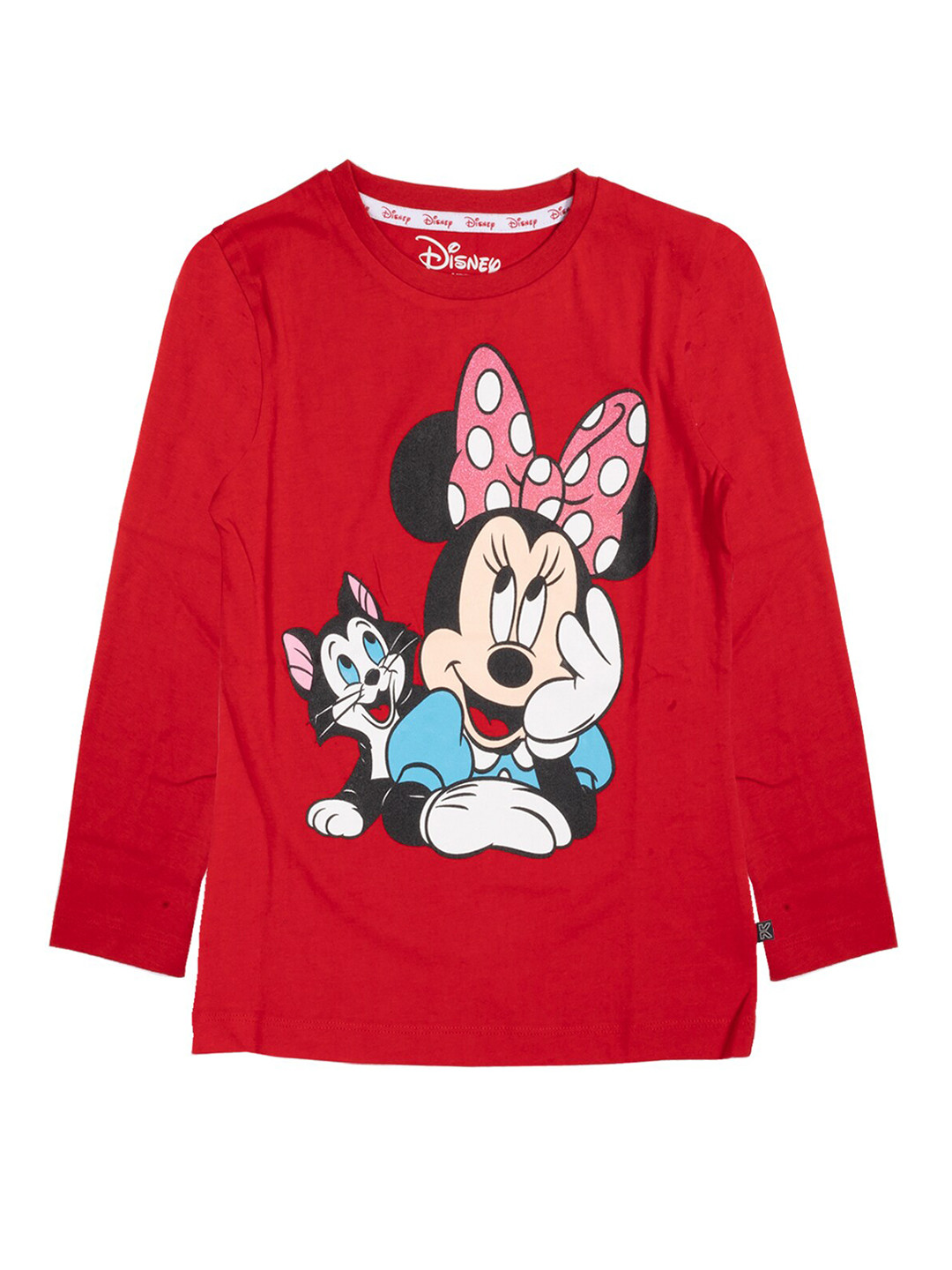 

KINSEY Girls Red Minnie Mouse Printed Bio Finish Applique T-shirt