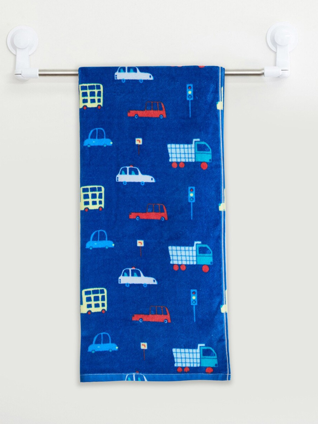 

Home Centre Unisex Kids Blue & Orange Printed 650 GSM Bath Towels