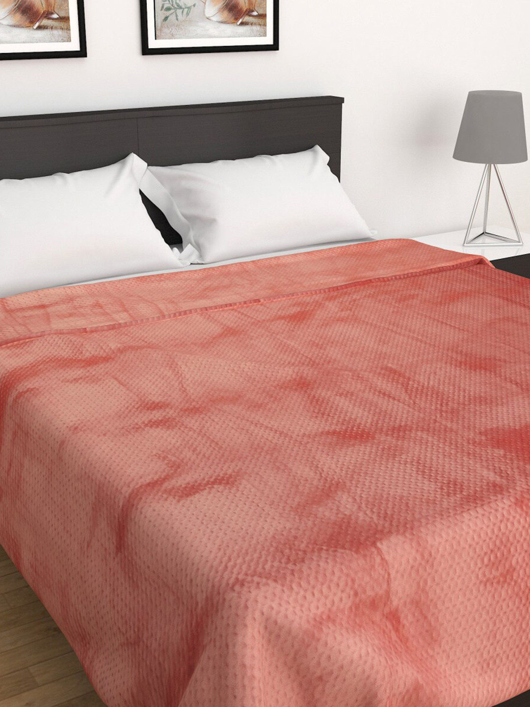 

Home Centre Peach-Coloured Summer 210 GSM Double Bed Quilt