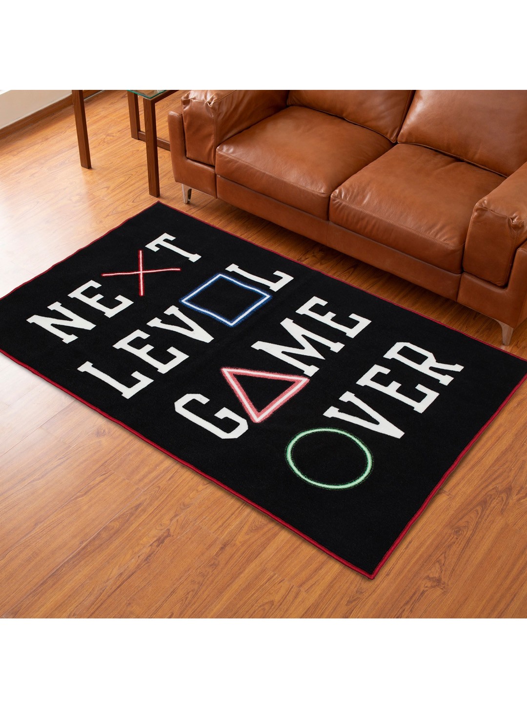 

Home Centre Black Printed Anti-Skid Carpet