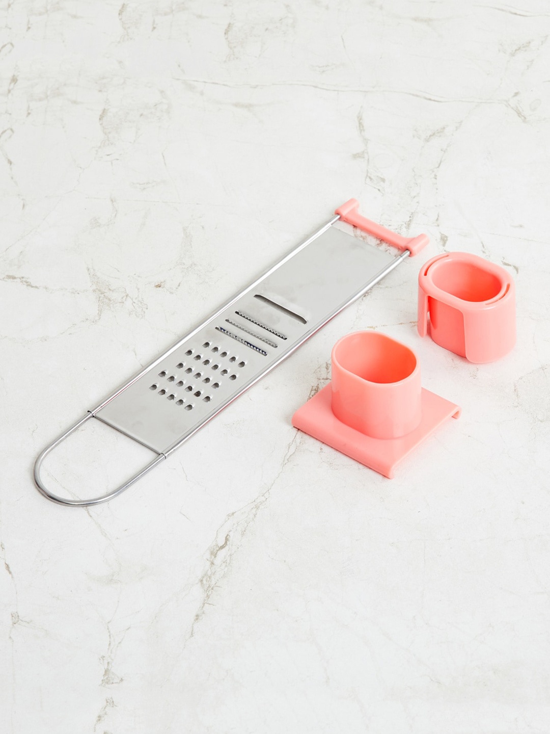 

Home Centre Peach-Colourblocked Cookware Stainless Steel Garlic Grater