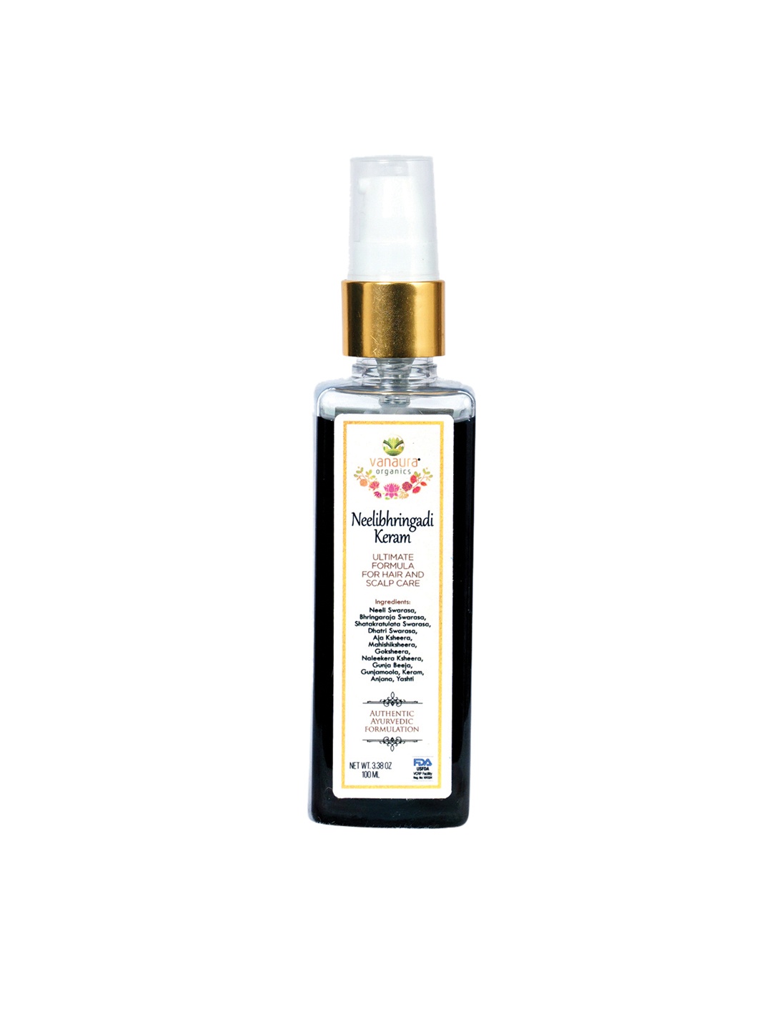 

vanaura organics Neelibhringadi Keram 100 ml, Green