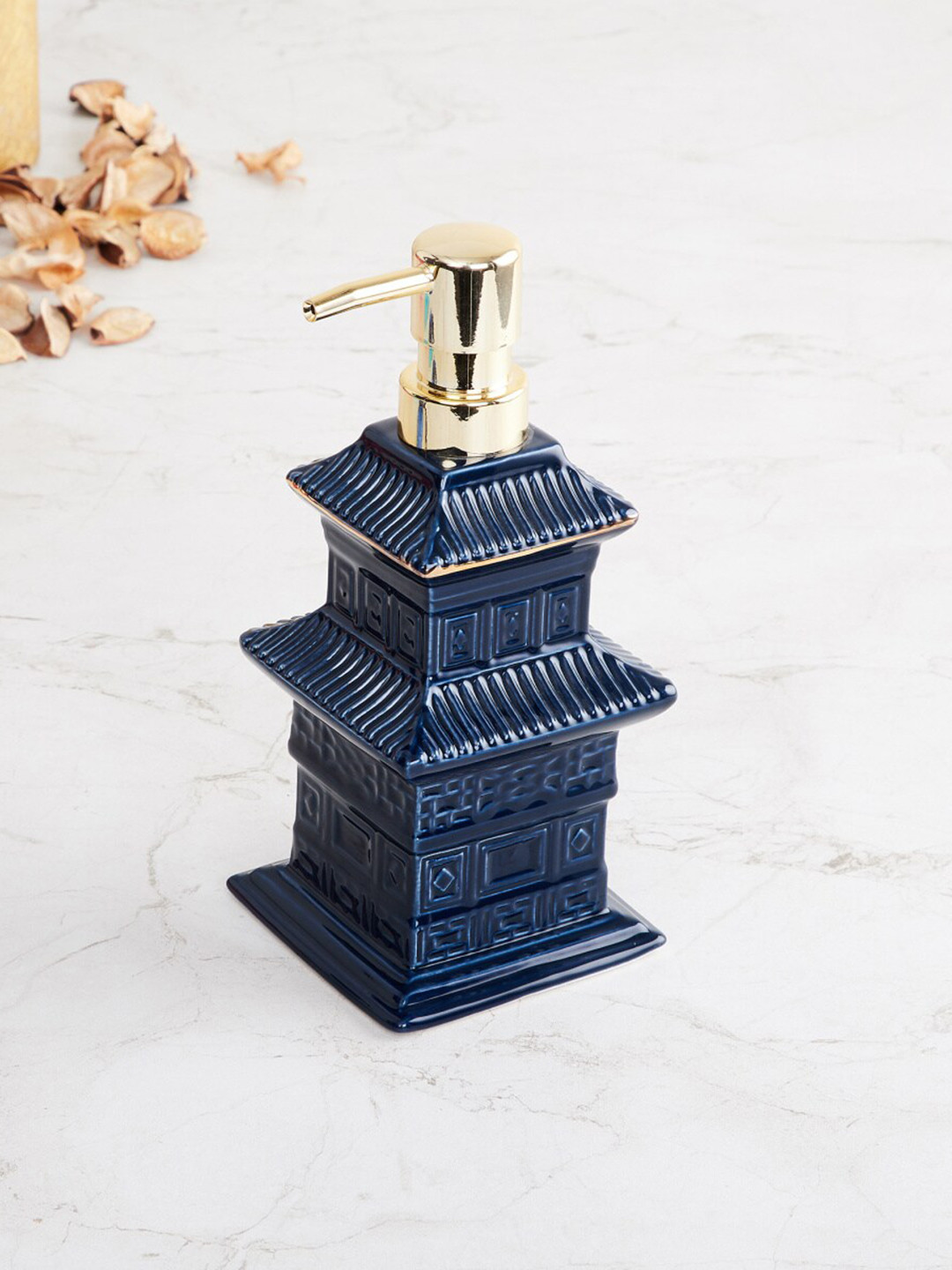 

Home Centre Blue Aoa Pagoda Pride Simone Ceramic Soap Dispenser