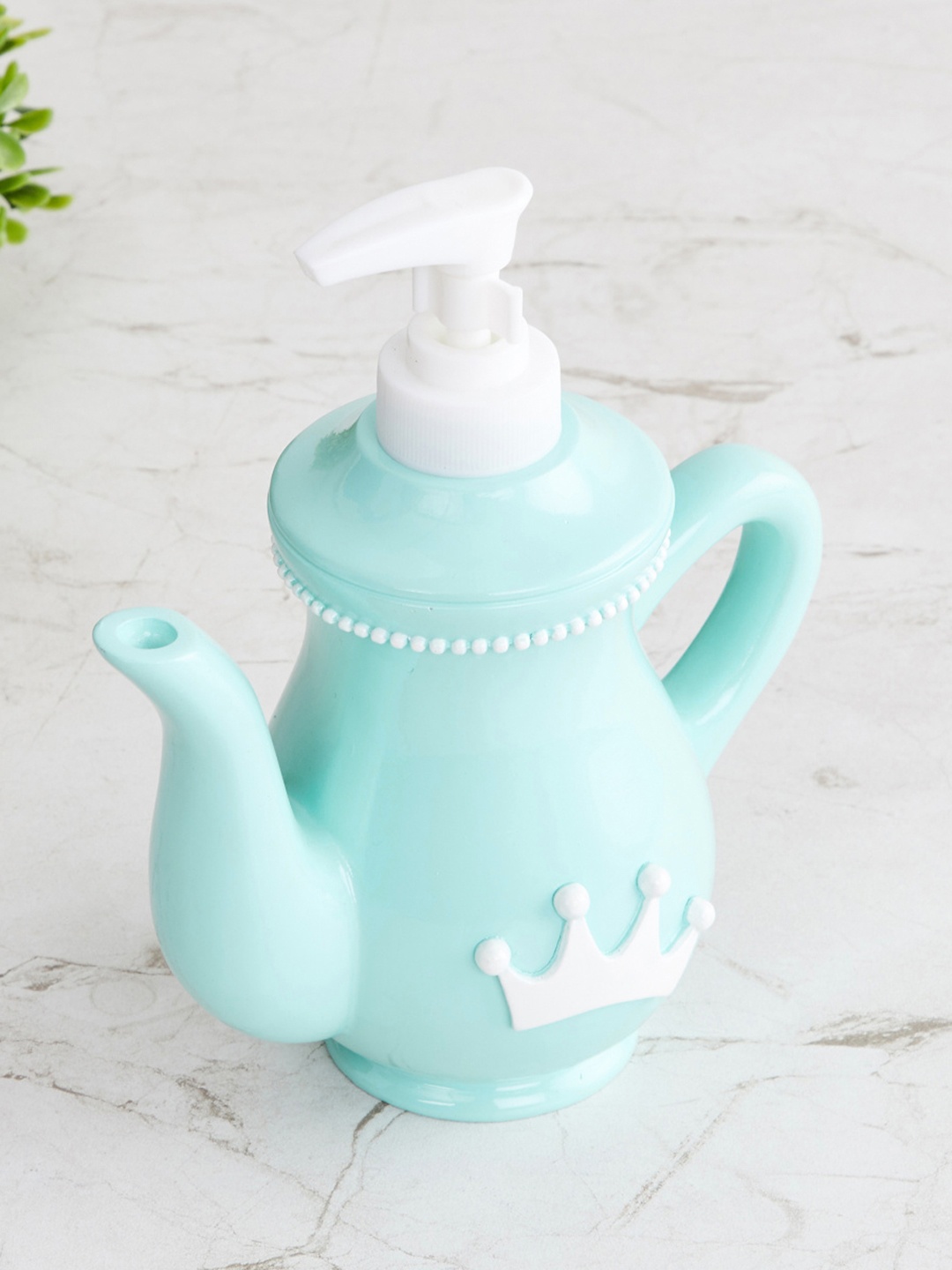 

Home Centre Turquoise Blue Polyresin Kettle Soap Dispenser