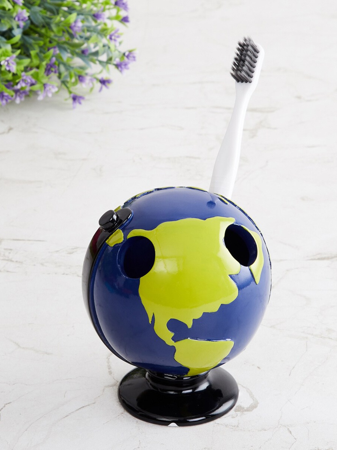 

Home Centre Blue & Green Printed Toothbrush Holder