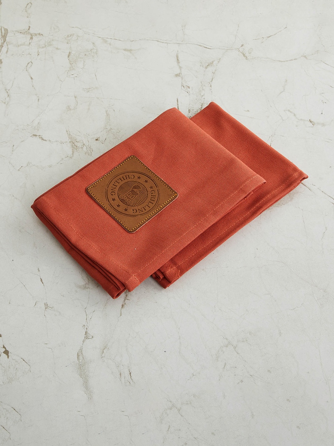 

Home Centre Set of 2 Rust Brown Cotton Kitchen Towels
