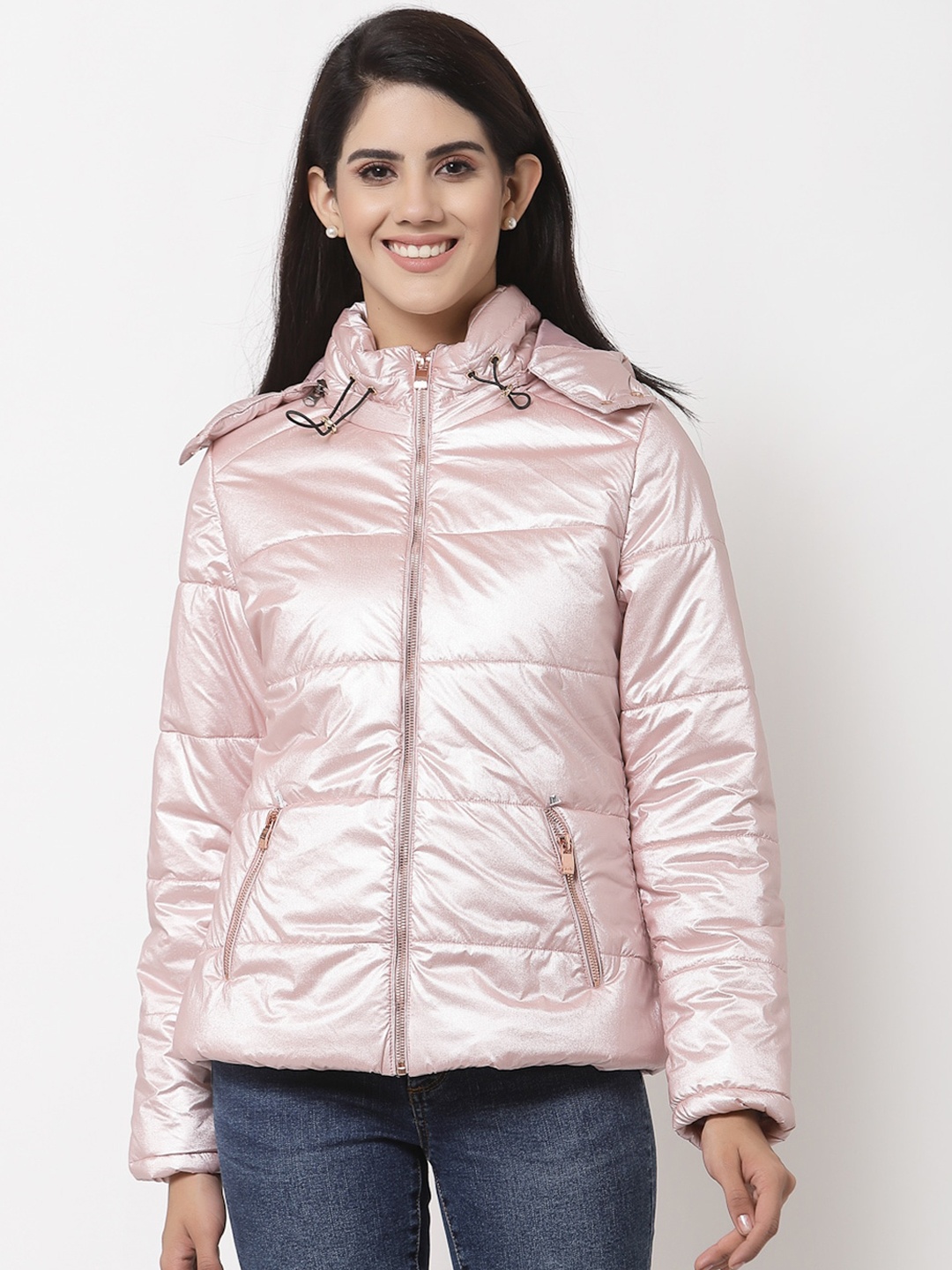

Juelle Women Pink Puffer Jacket