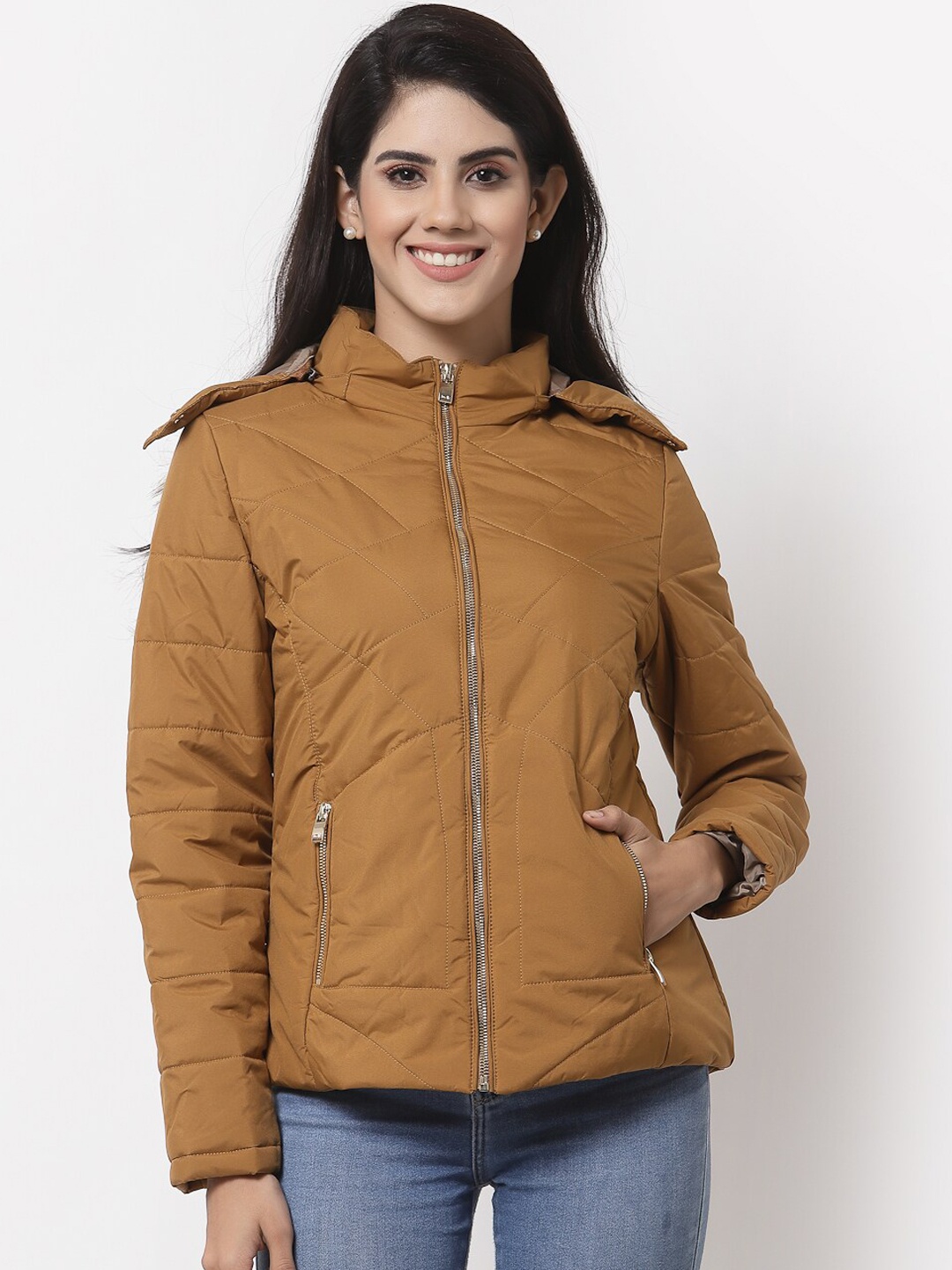 

Juelle Women Mustard Brown Puffer Jacket