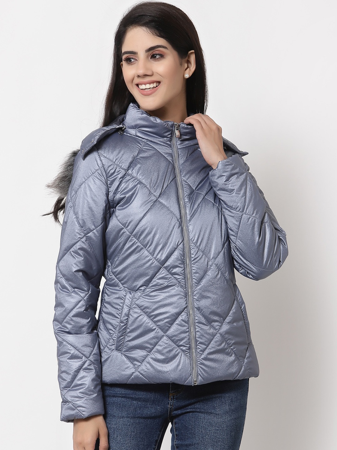 

Juelle Women Blue Quilted Jacket