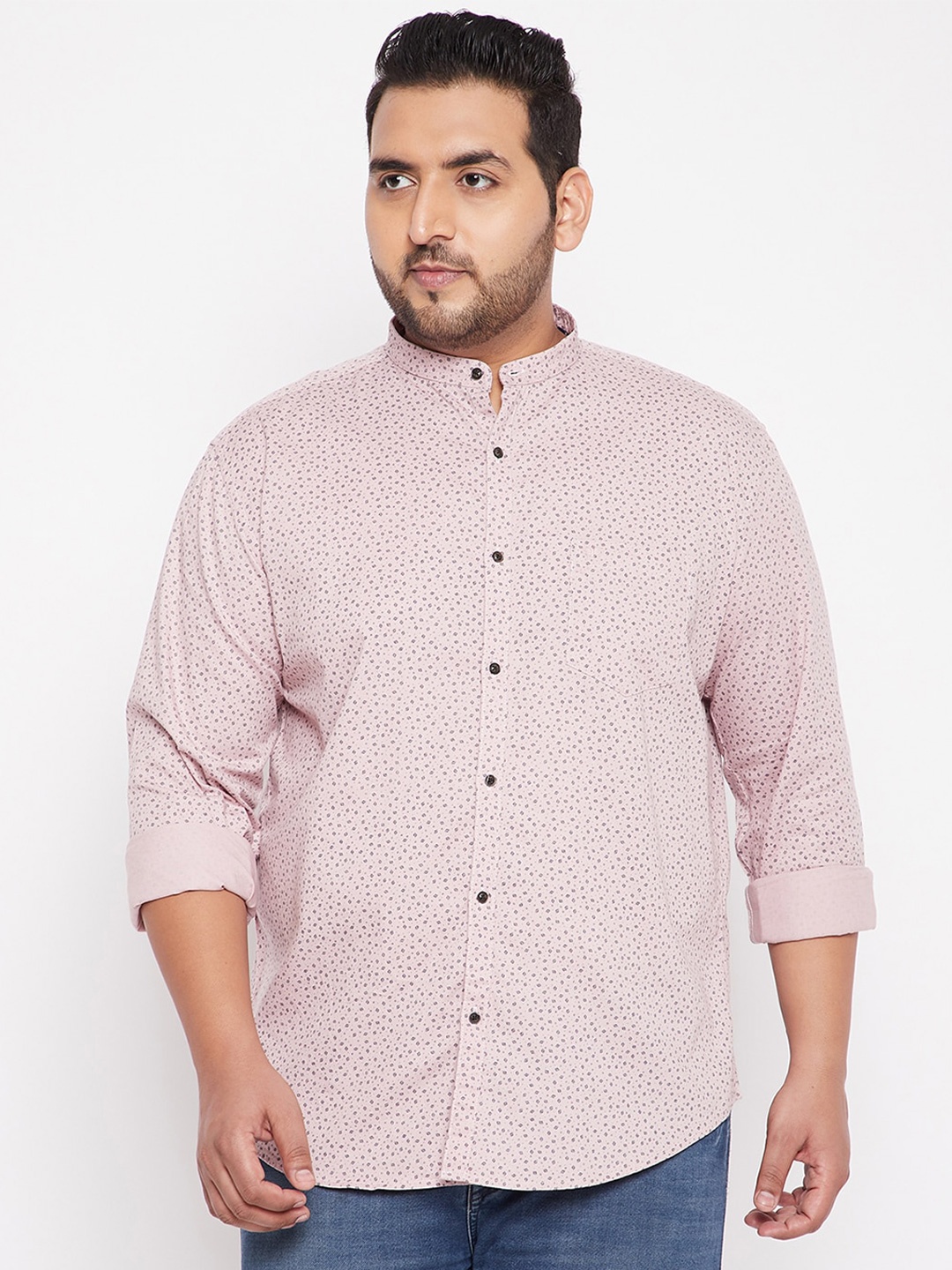 

SHOWOFF Plus Men Pink Printed Casual Shirt