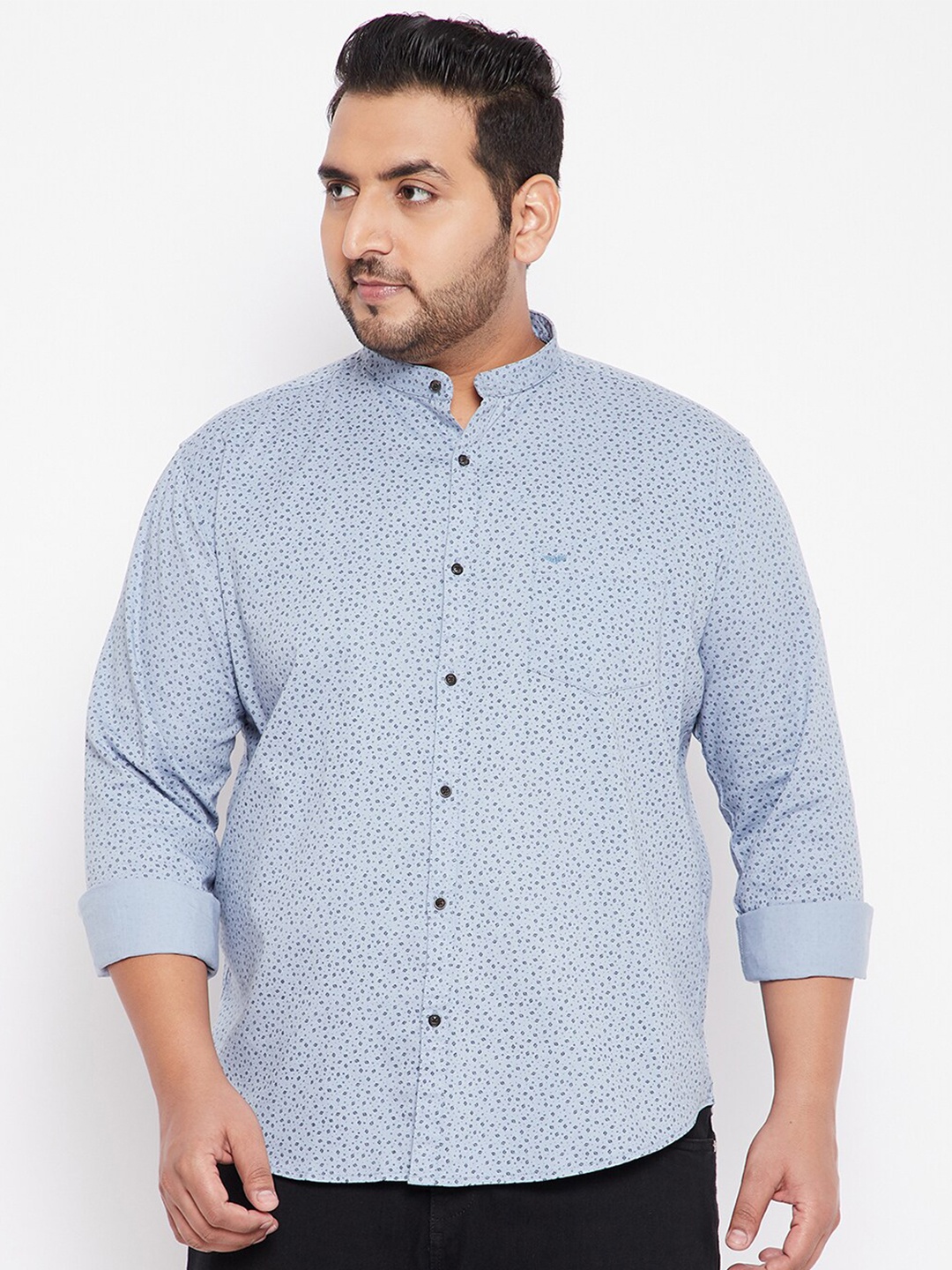 

SHOWOFF Plus Men Blue Printed Casual Shirt