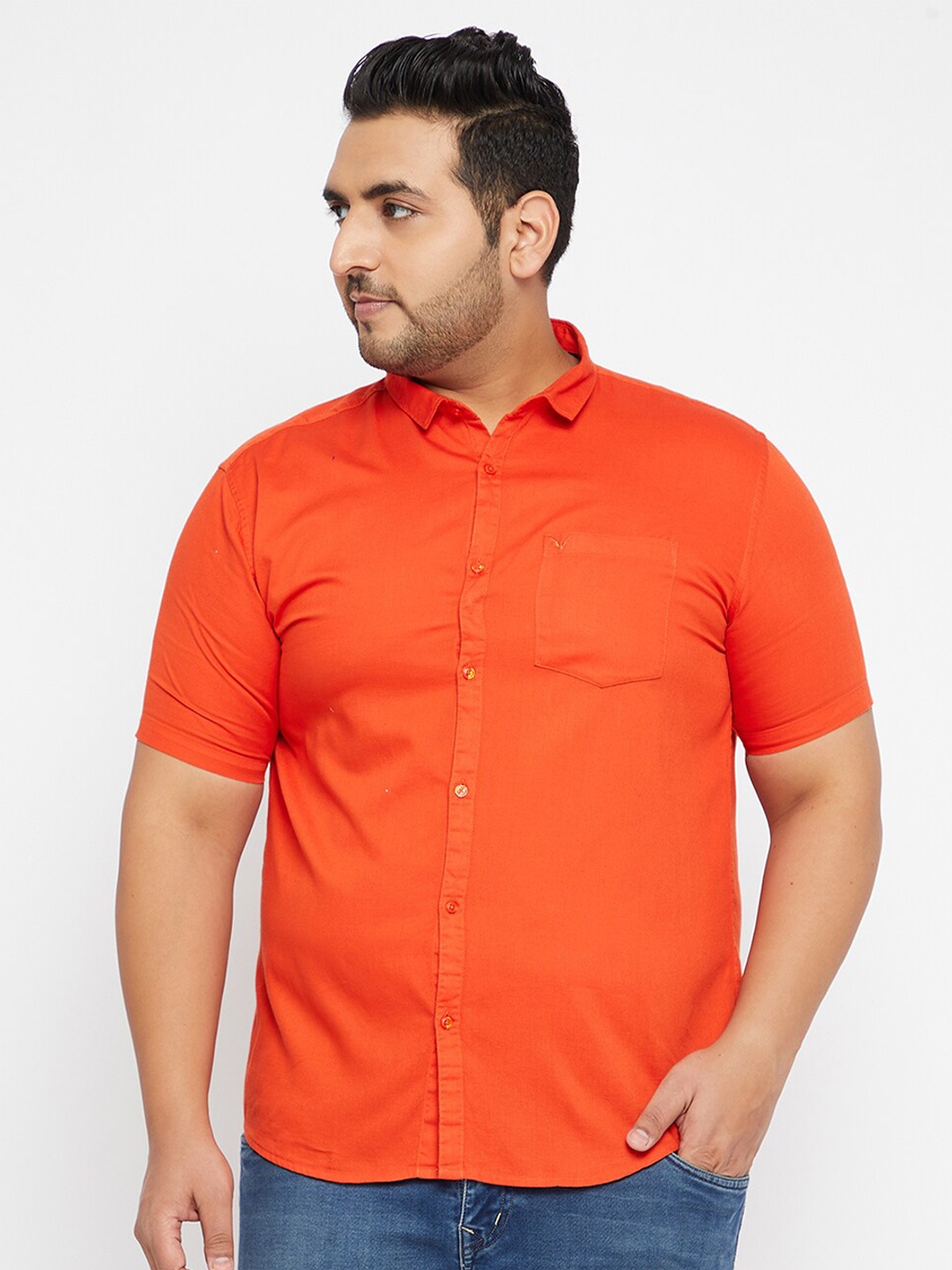 

SHOWOFF Plus Men Orange Casual Shirt