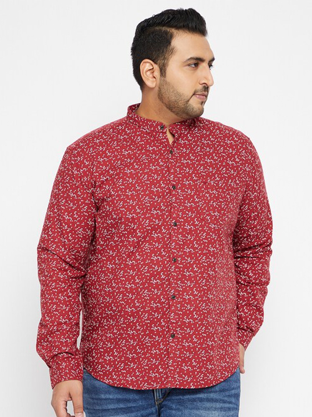 

SHOWOFF Plus Men Red Floral Printed Casual Shirt