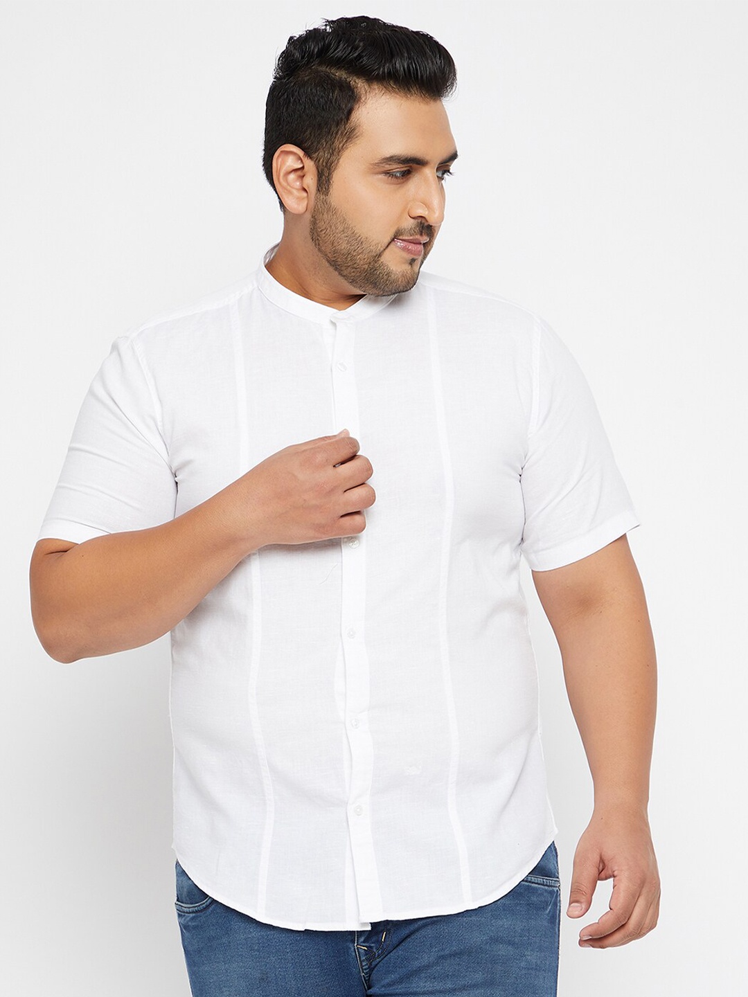 

SHOWOFF Plus Men White Casual Shirt