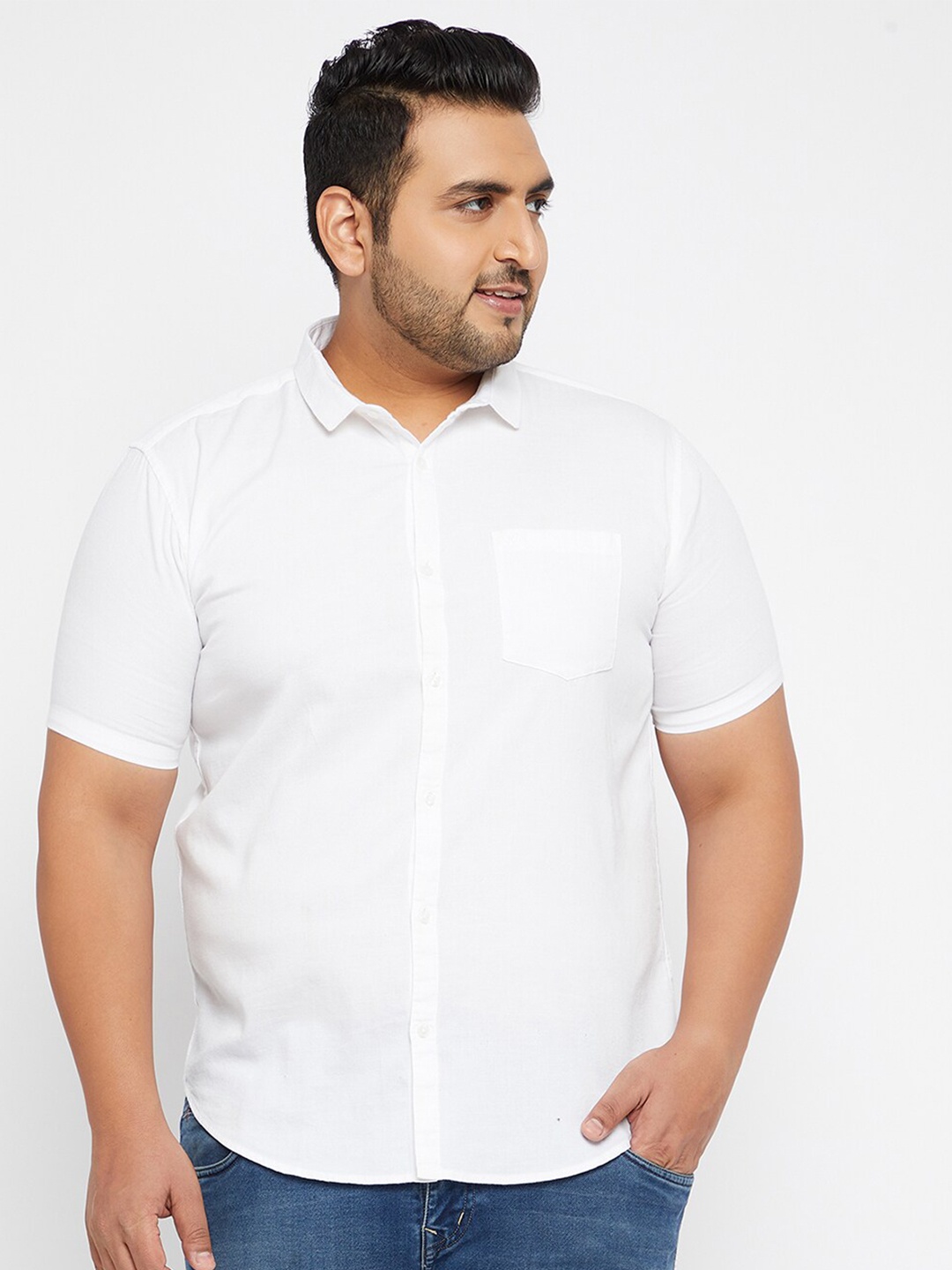 

SHOWOFF Plus Men White Casual Shirt