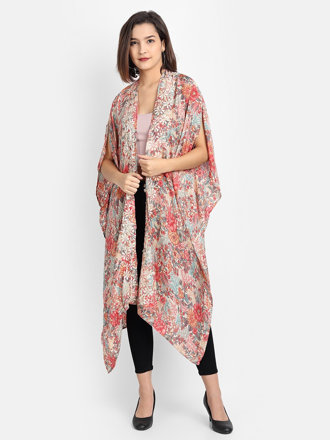 

HOUSE OF KARI Green & Red Embroidered Tunic
