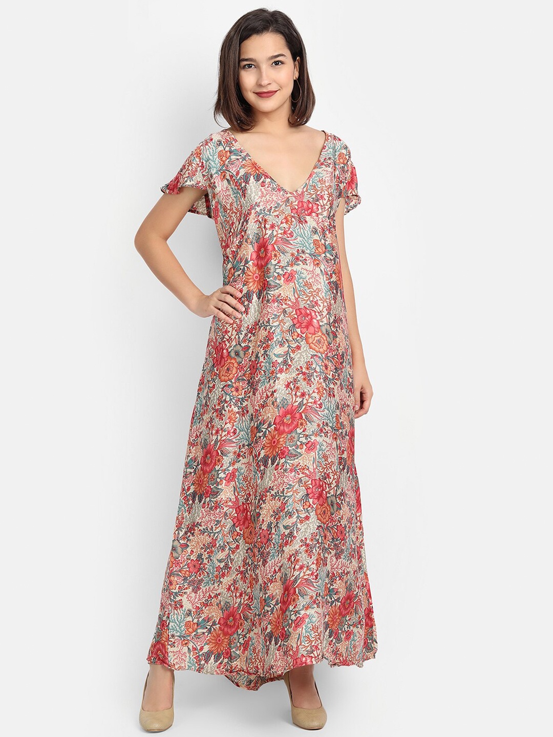 

HOUSE OF KARI Women Multicoloured Printed Longline Tunic, Multi