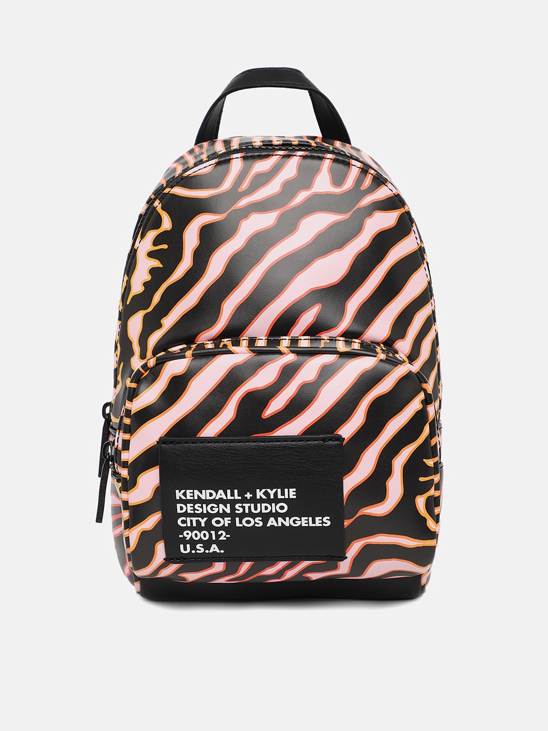 

KENDALL & KYLIE Multicoloured Animal Printed Structured Handheld Bag, Multi