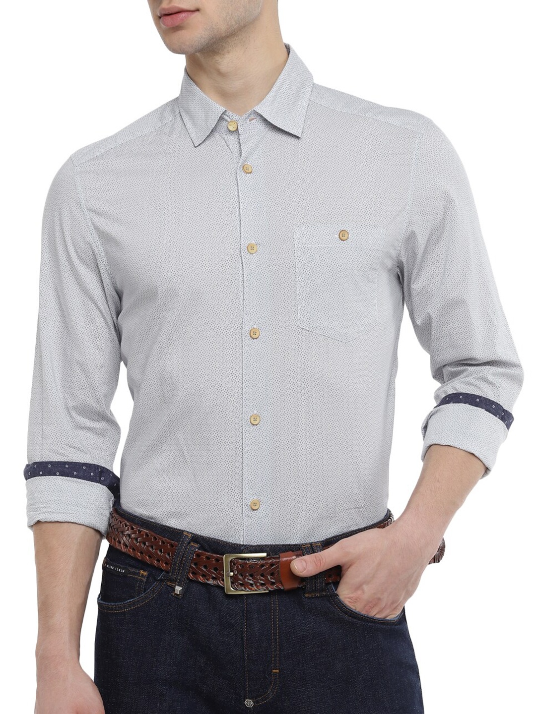 

Ted Baker Men White Casual Shirt