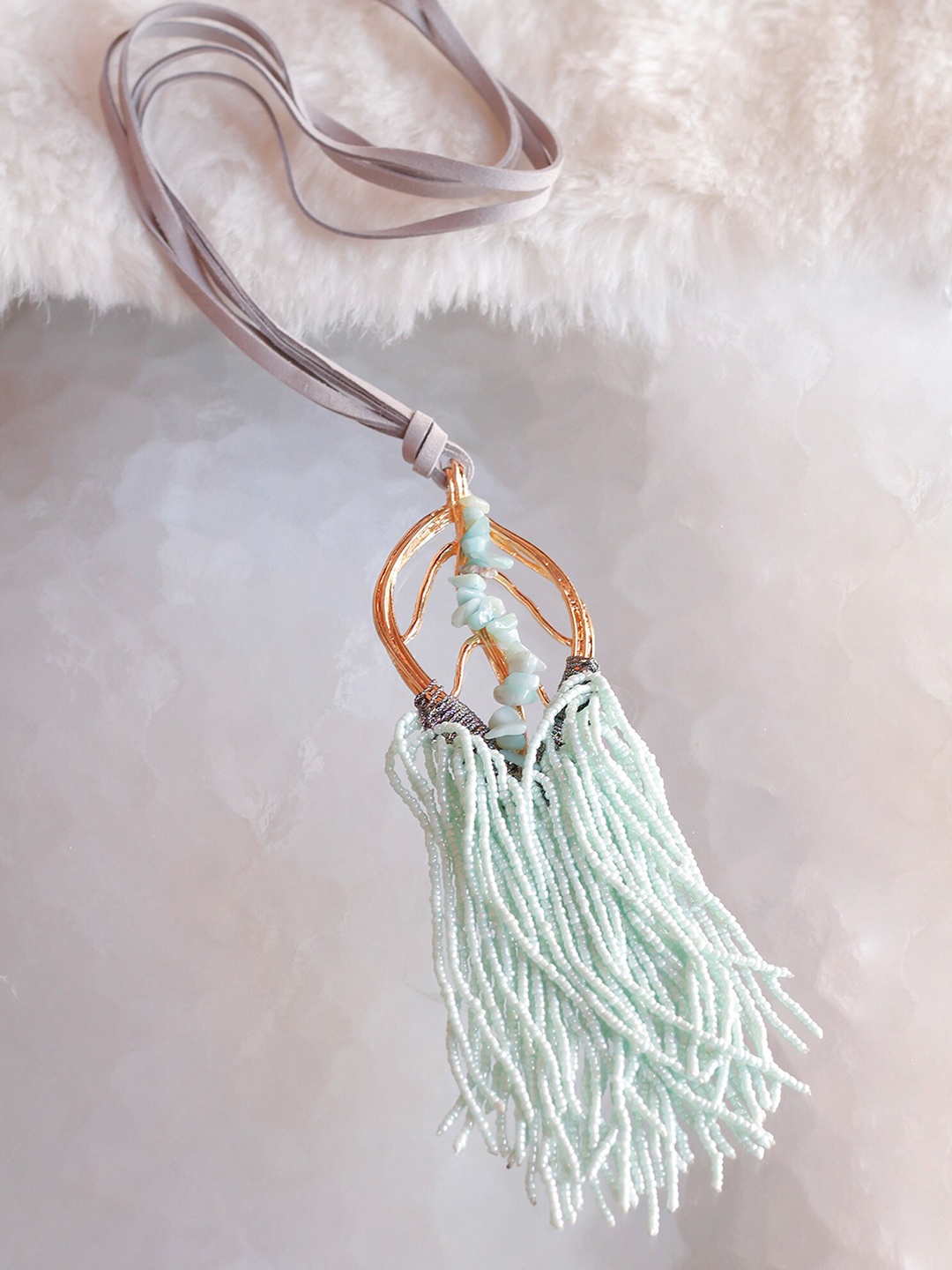 

Bellofox Gold-Toned & Green Gold-Plated Chain