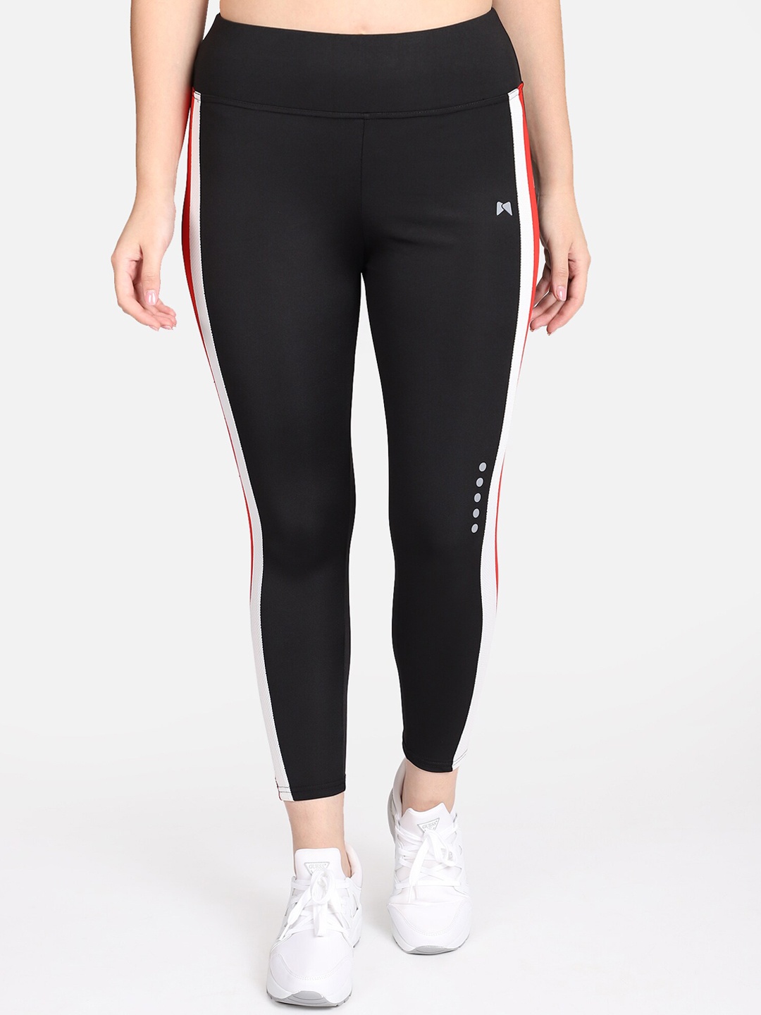 

MUSCLE TORQUE Women Black Solid Skinny Fit Ankle Length Tights