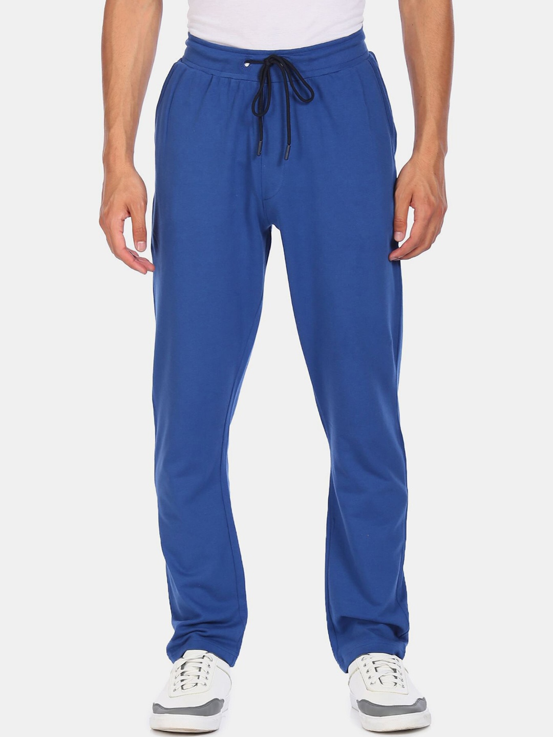 

Arrow Sport Men Blue Solid Straight-Fit Pure Cotton Track Pants