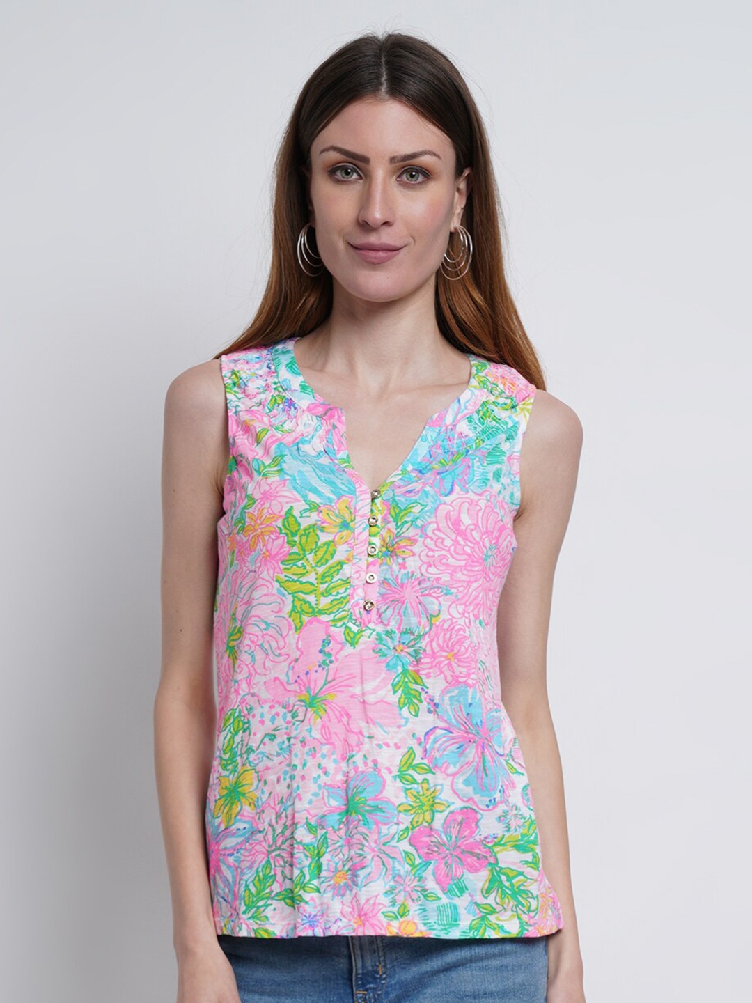 

Purple State Multicoloured Floral Print Top, Multi