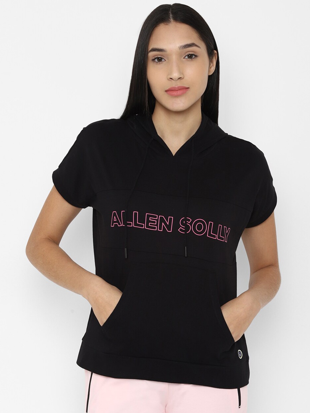 

Allen Solly Woman Women Black Typography Printed T-shirt