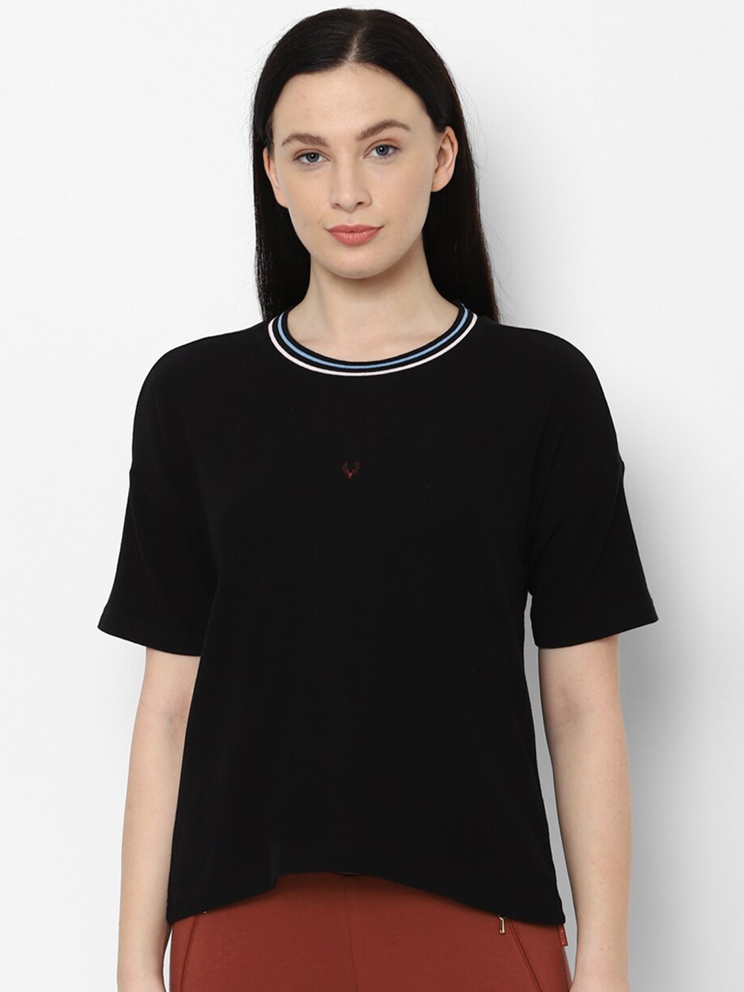 

Allen Solly Woman Women Black T-shirt