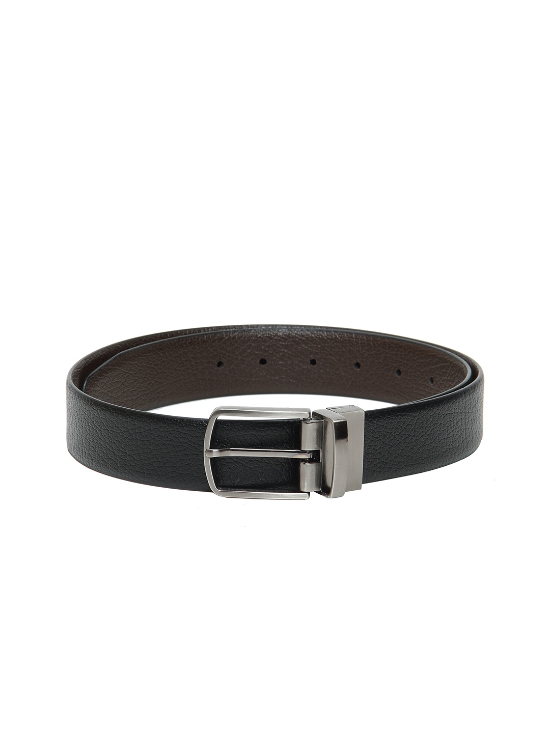 

Calvadoss Men Black Textured Leather Formal Belt