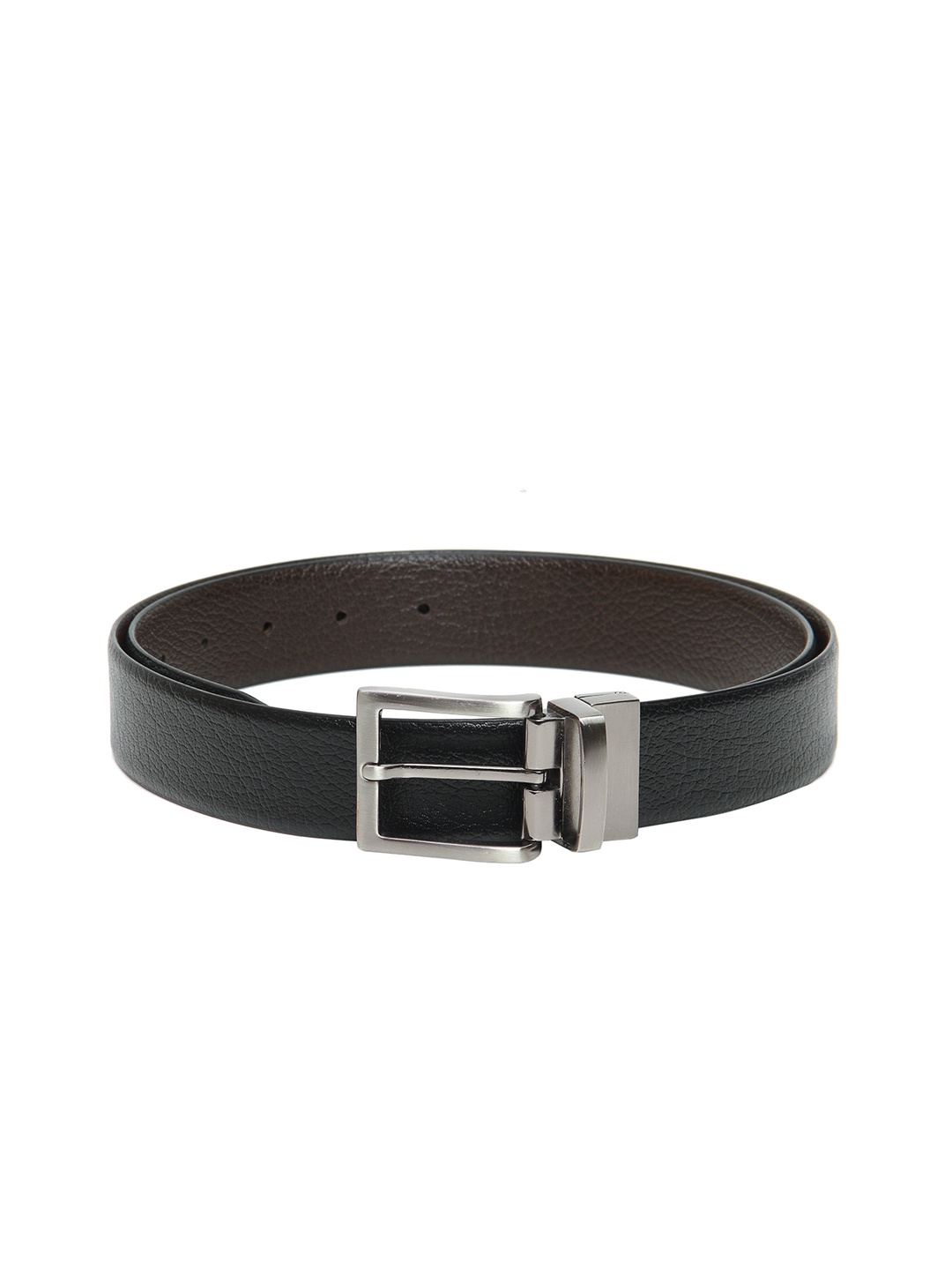 

Calvadoss Men Black Textured Leather Formal Belt