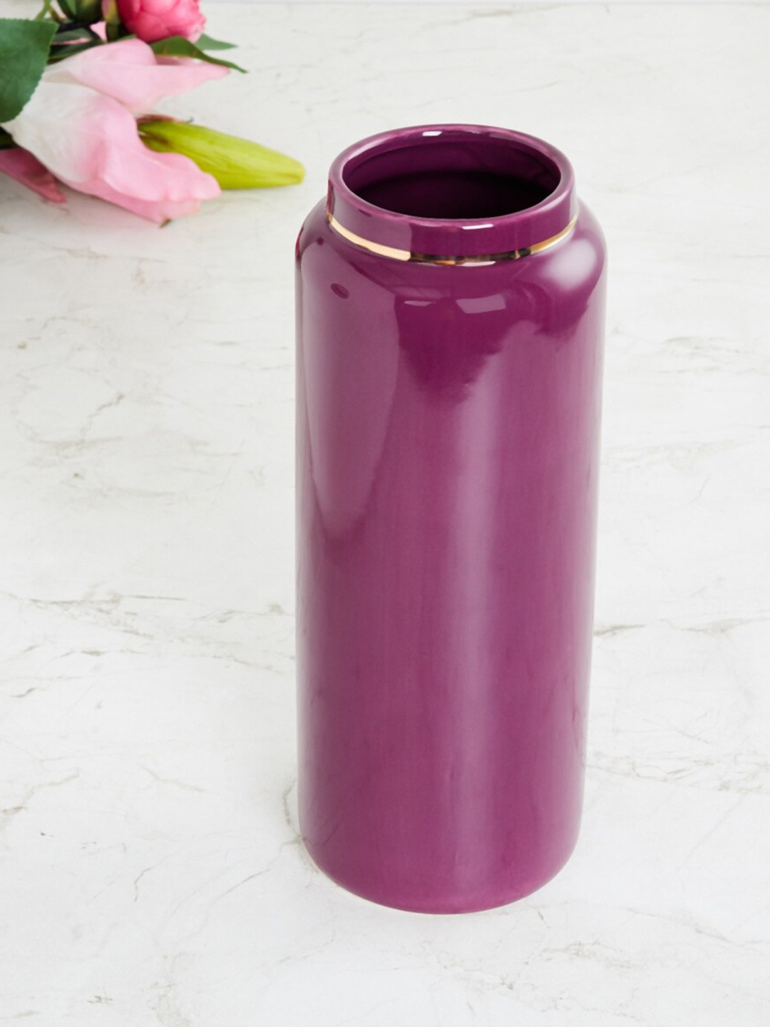 

Home Centre Purple Solid Ceramic Vase