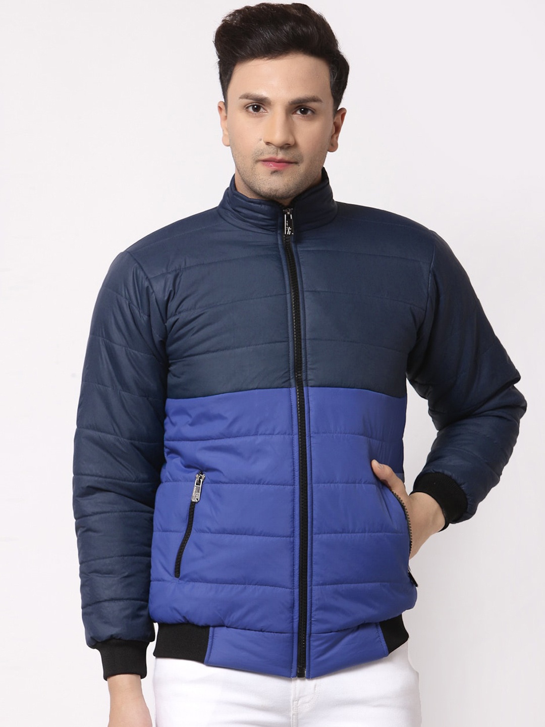 

KLOTTHE Men Multicoloured Colourblocked Water Resistant Outdoor Padded Jacket, Multi