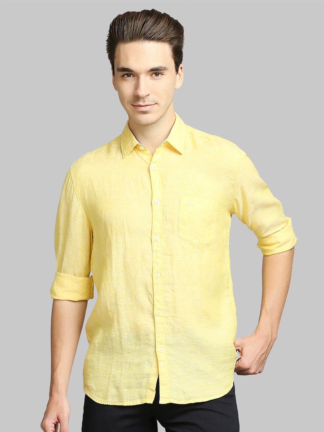 

Parx Men Yellow Slim Fit Casual Shirt