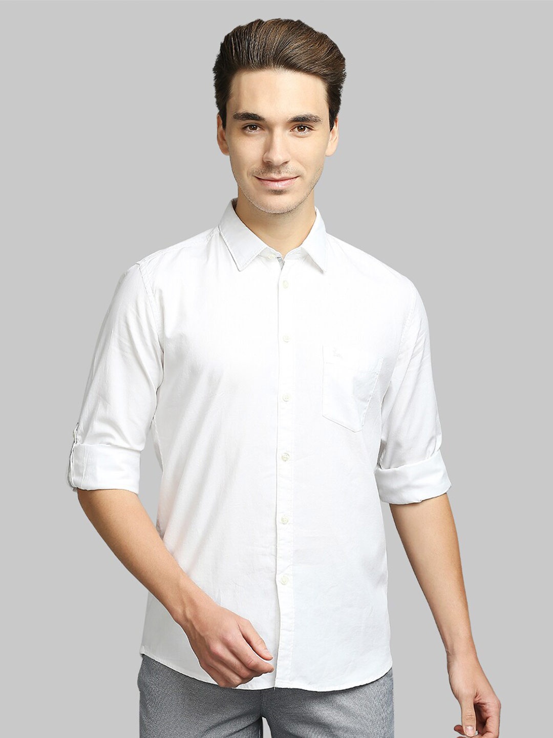 

Parx Men White Slim Fit Casual Shirt