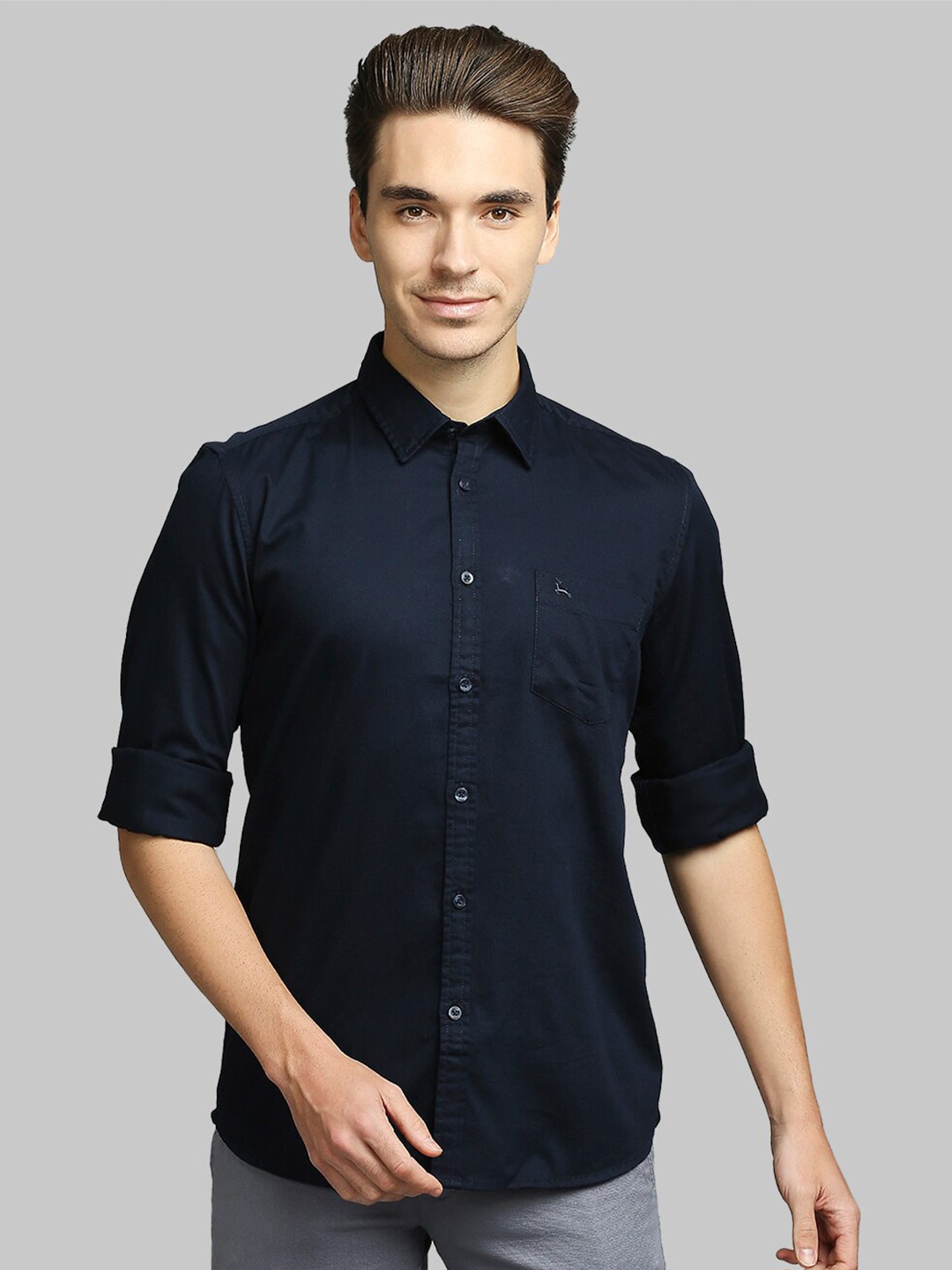 

Parx Men Blue Slim Fit Casual Shirt