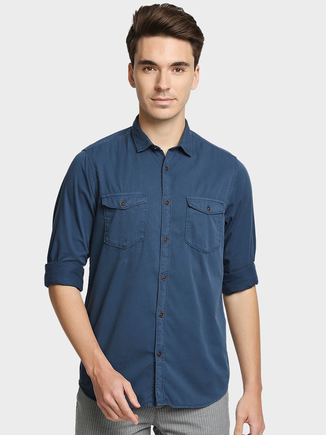 

ColorPlus Men Blue Casual Shirt