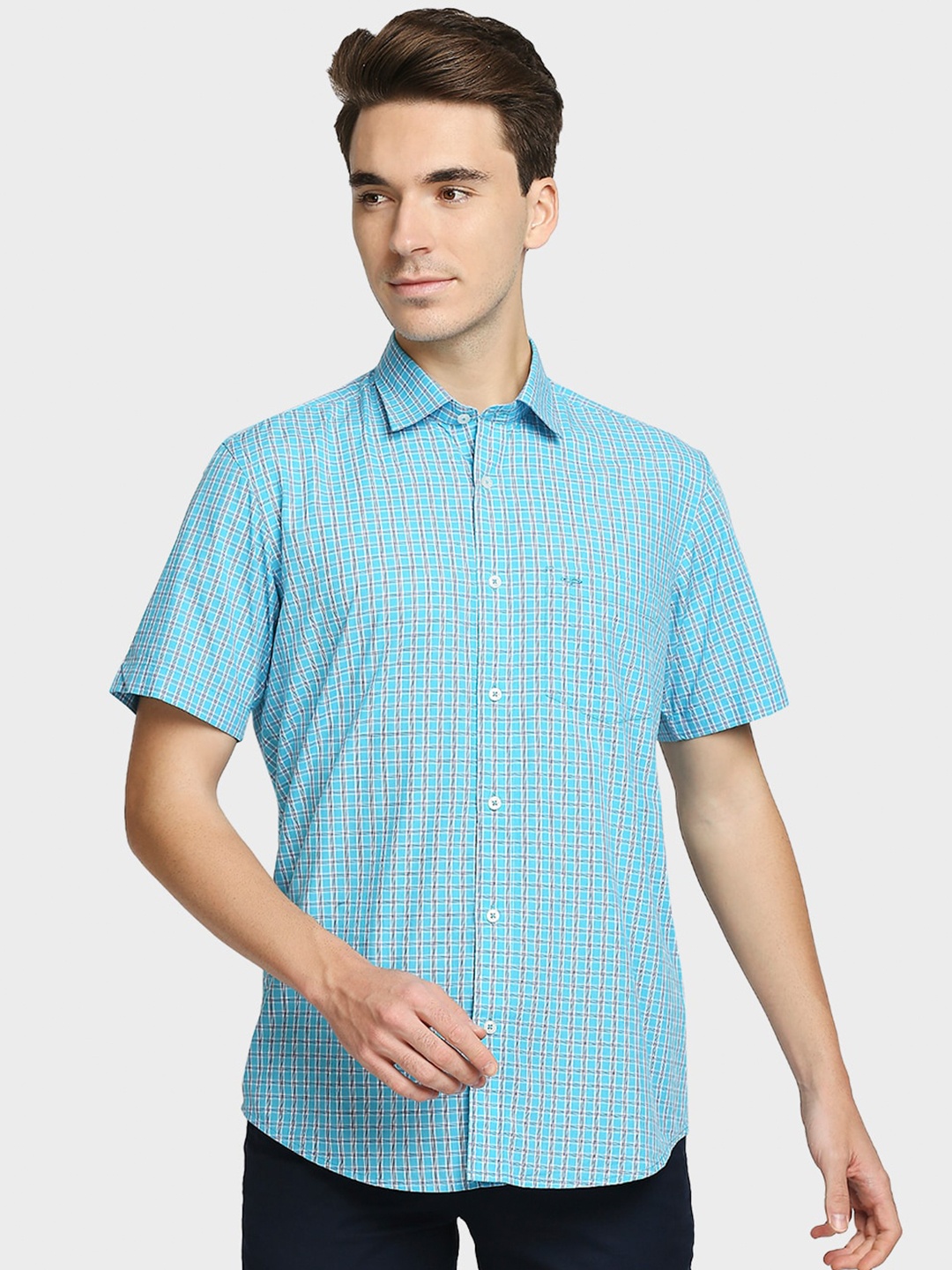 

ColorPlus Men Blue Printed Casual Shirt
