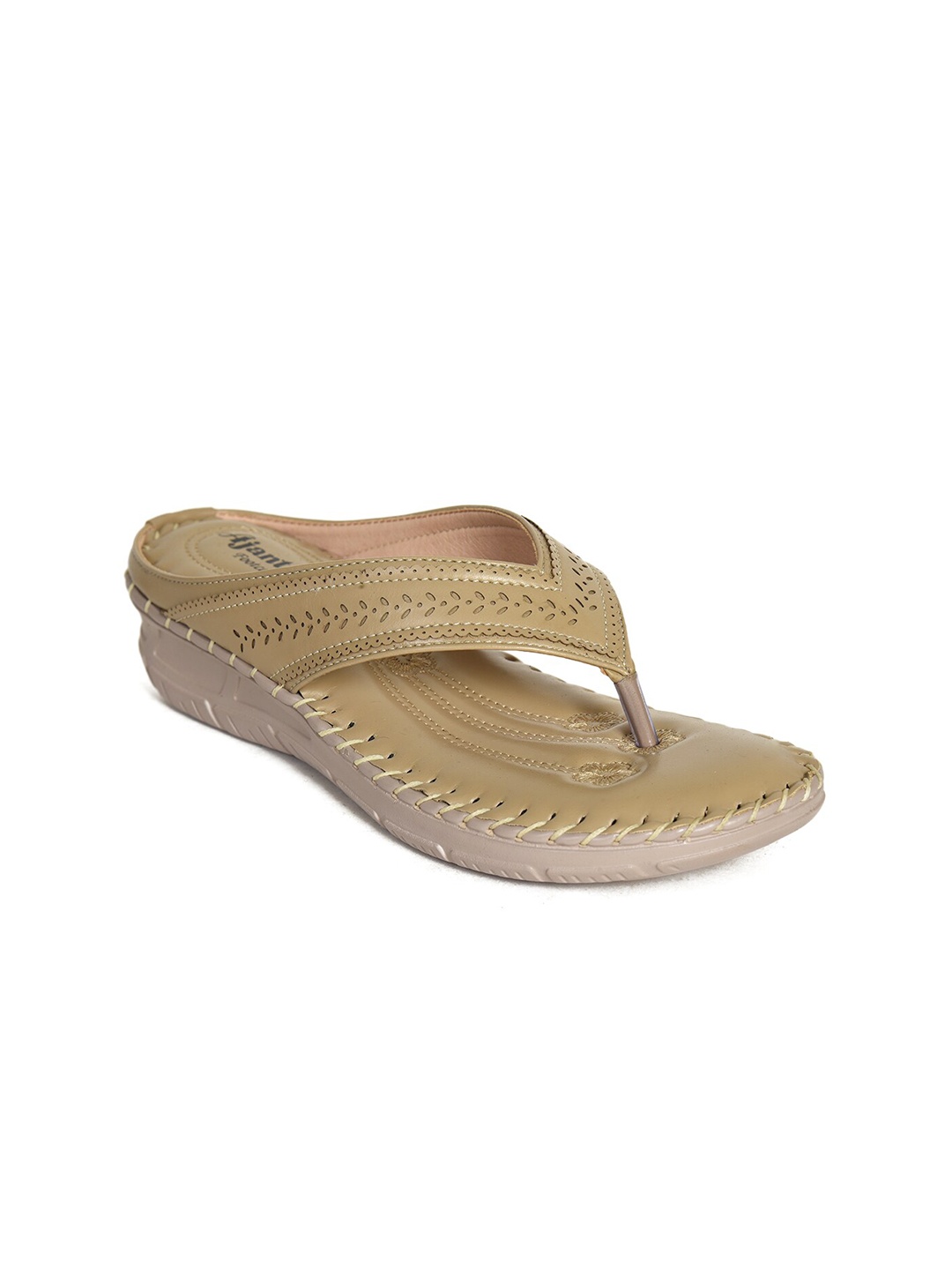 AJANTA Women Beige Sandals
