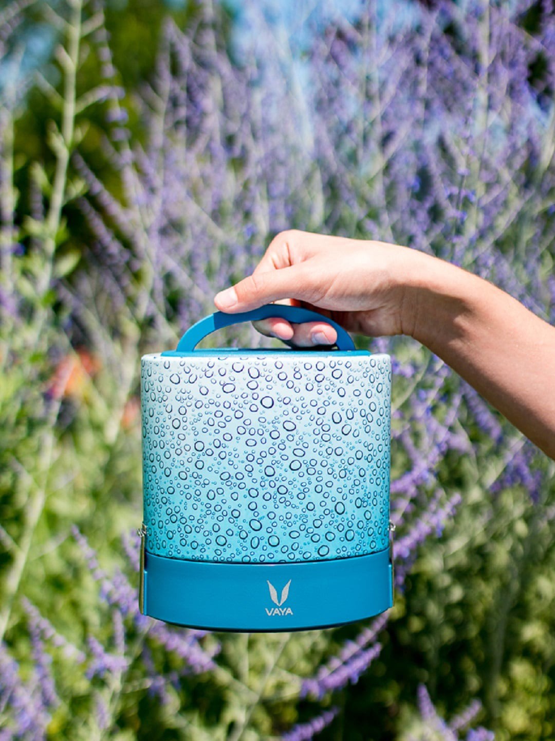 

Vaya Blue Lunch Box with Three Copper Finished Containers 1000ml
