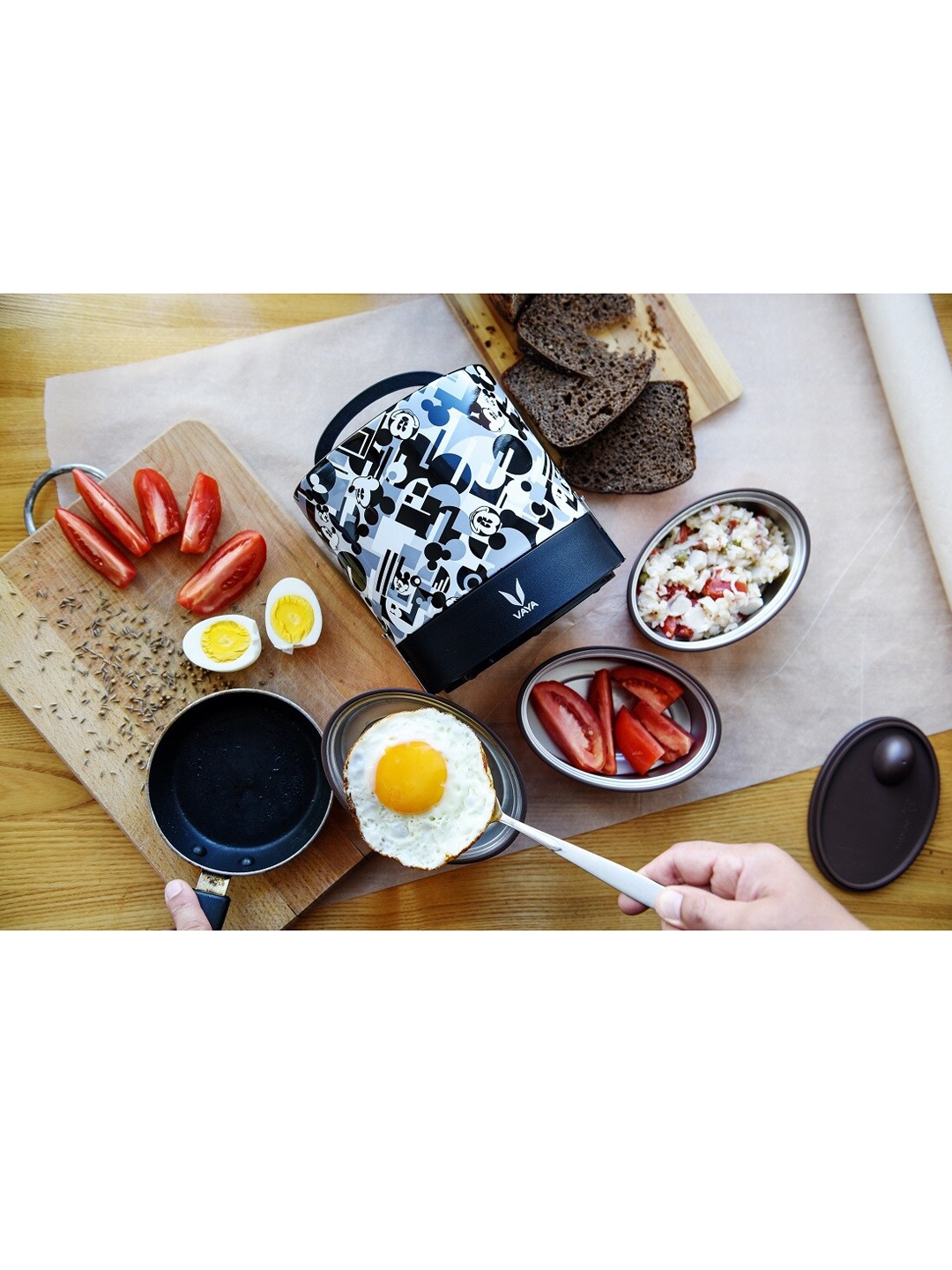 

Vaya Women Black Printed Lunch Box