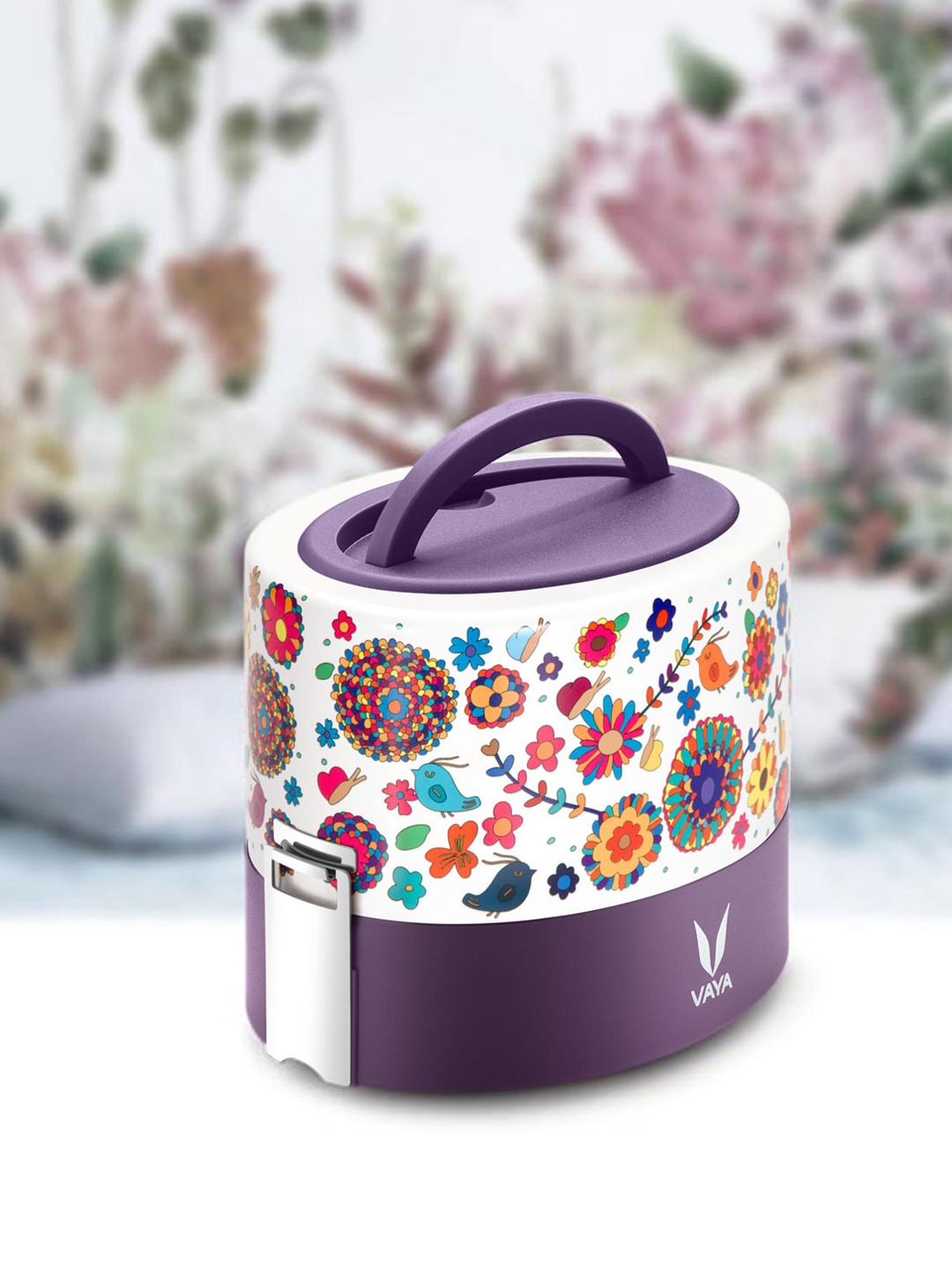 

Vaya White & Copper-Toned Tyffyn Insulated Lunch Box with Two Containers - 600 ml