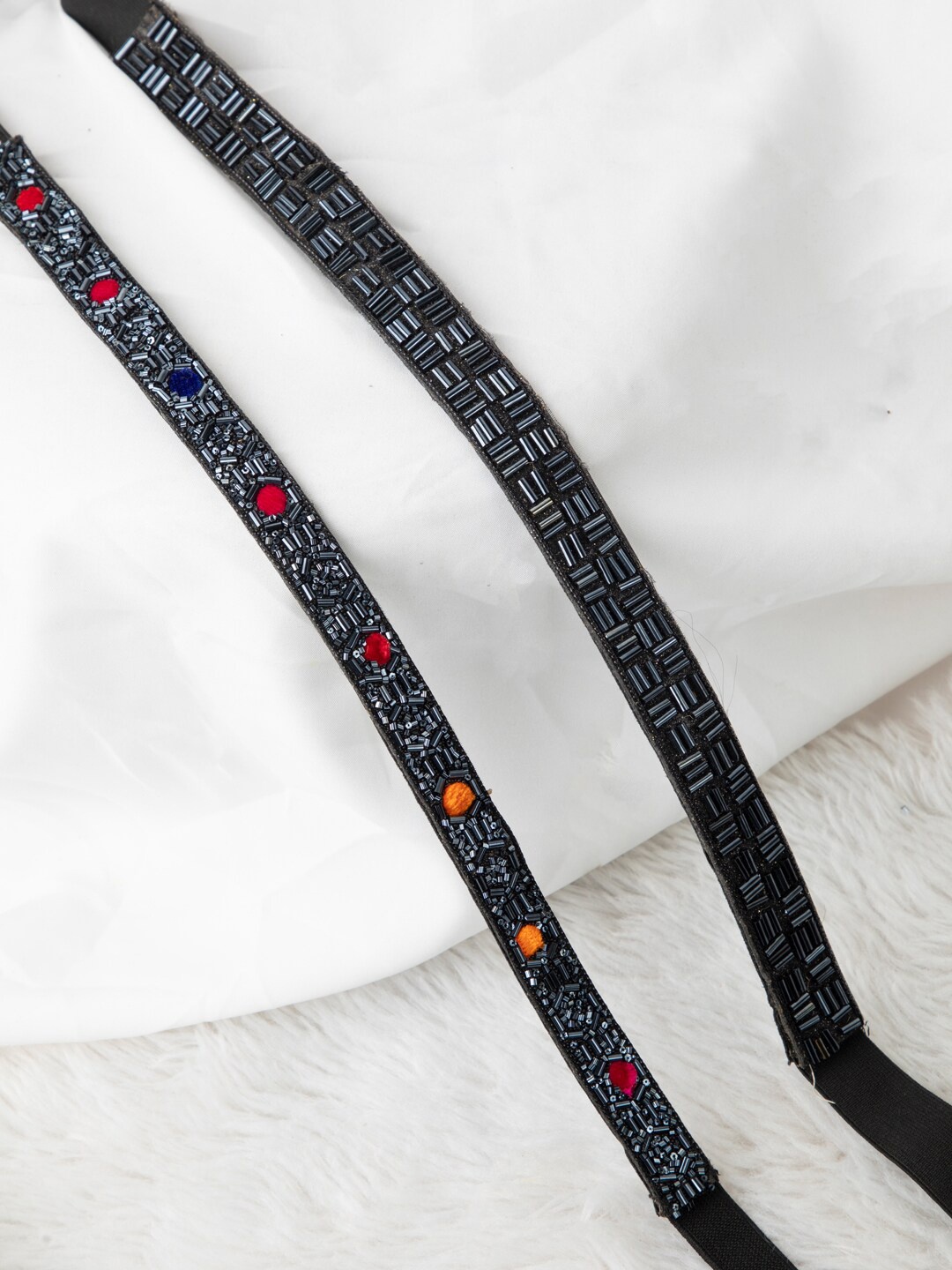 

DEEBACO Women Black Embellished 2 PU Belt
